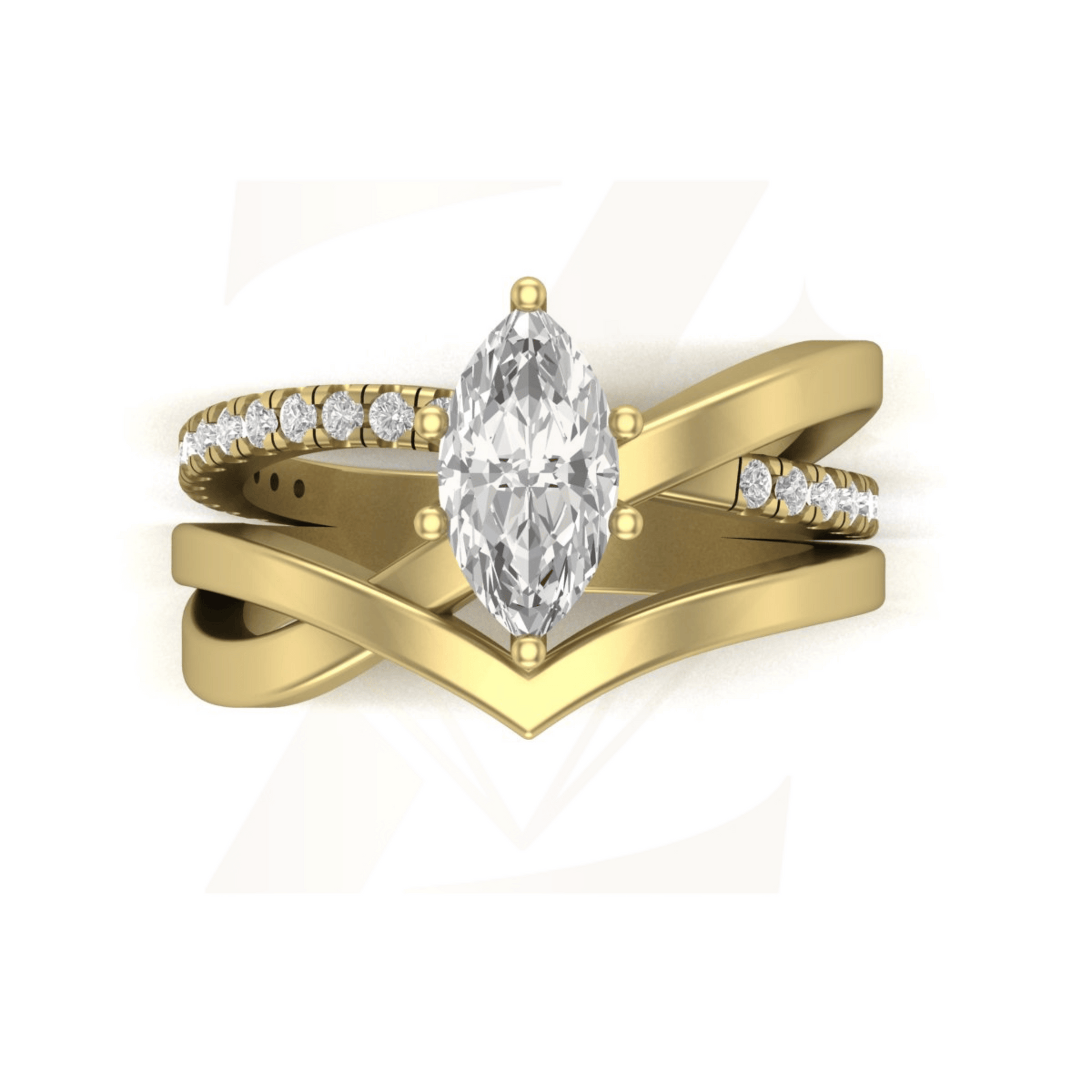1.30 CTW Marquise Cut Ring - Zuvelio.com
