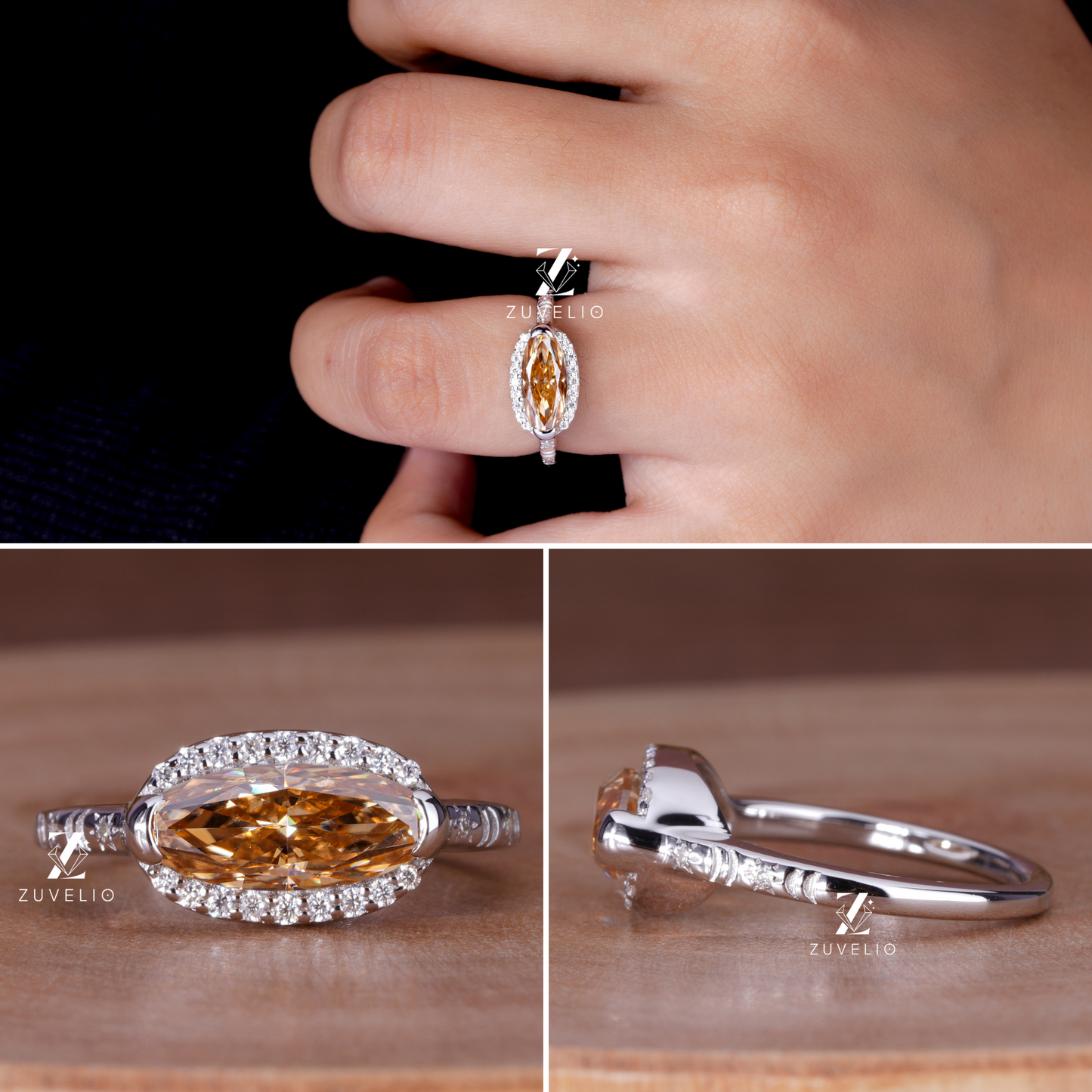 Oval Halo Celestial Ring