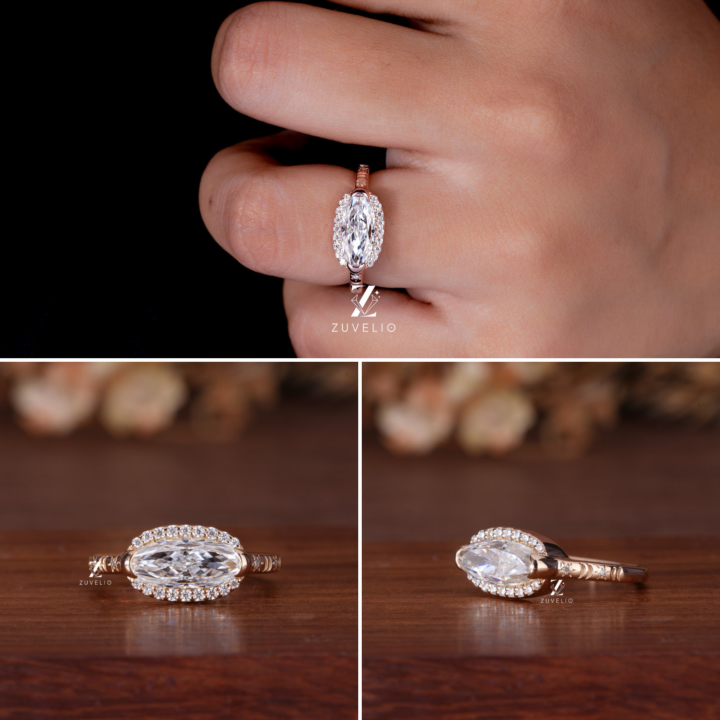 Oval Halo Celestial Ring