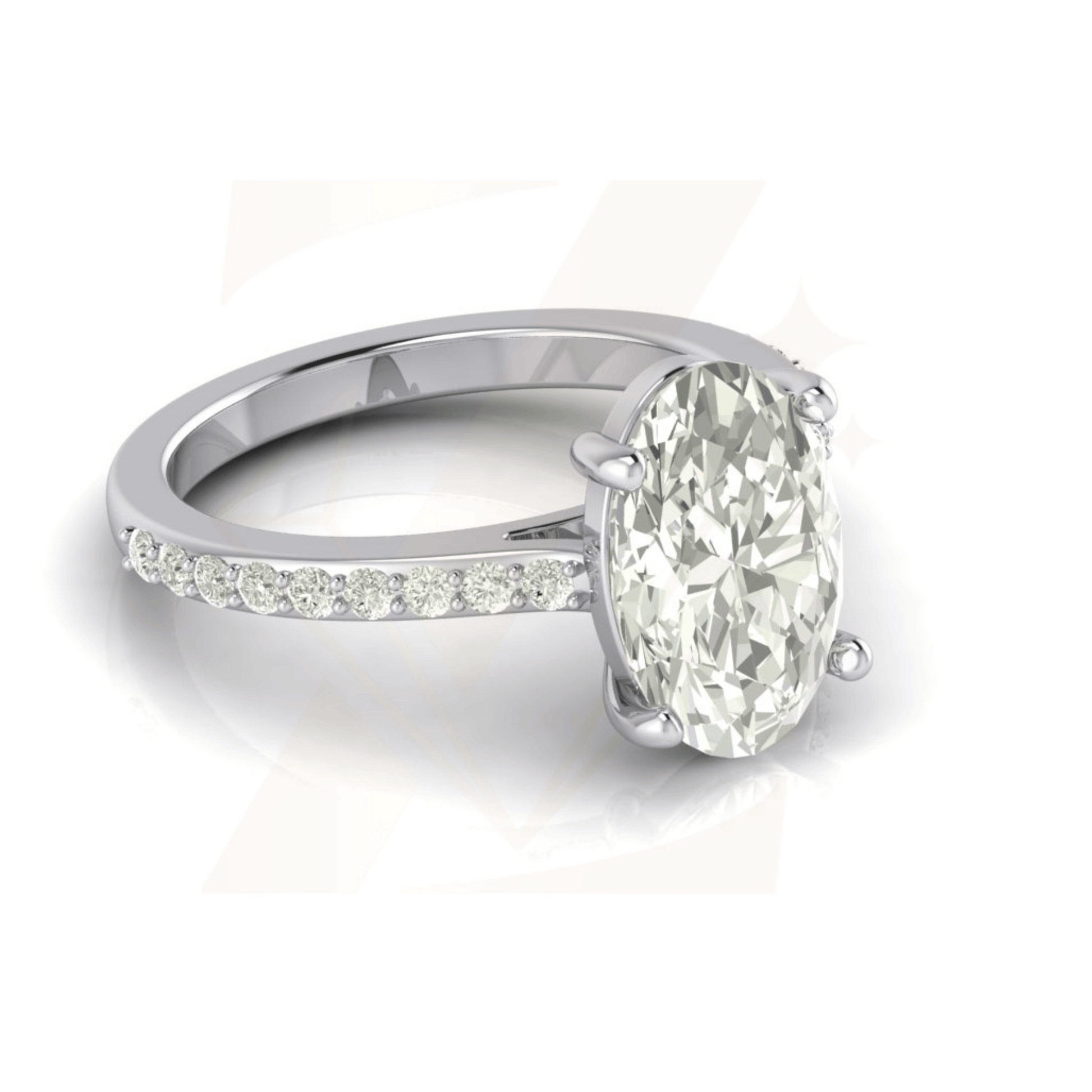 3.37 CTW Oval And Round Cut Ring - Zuvelio.com