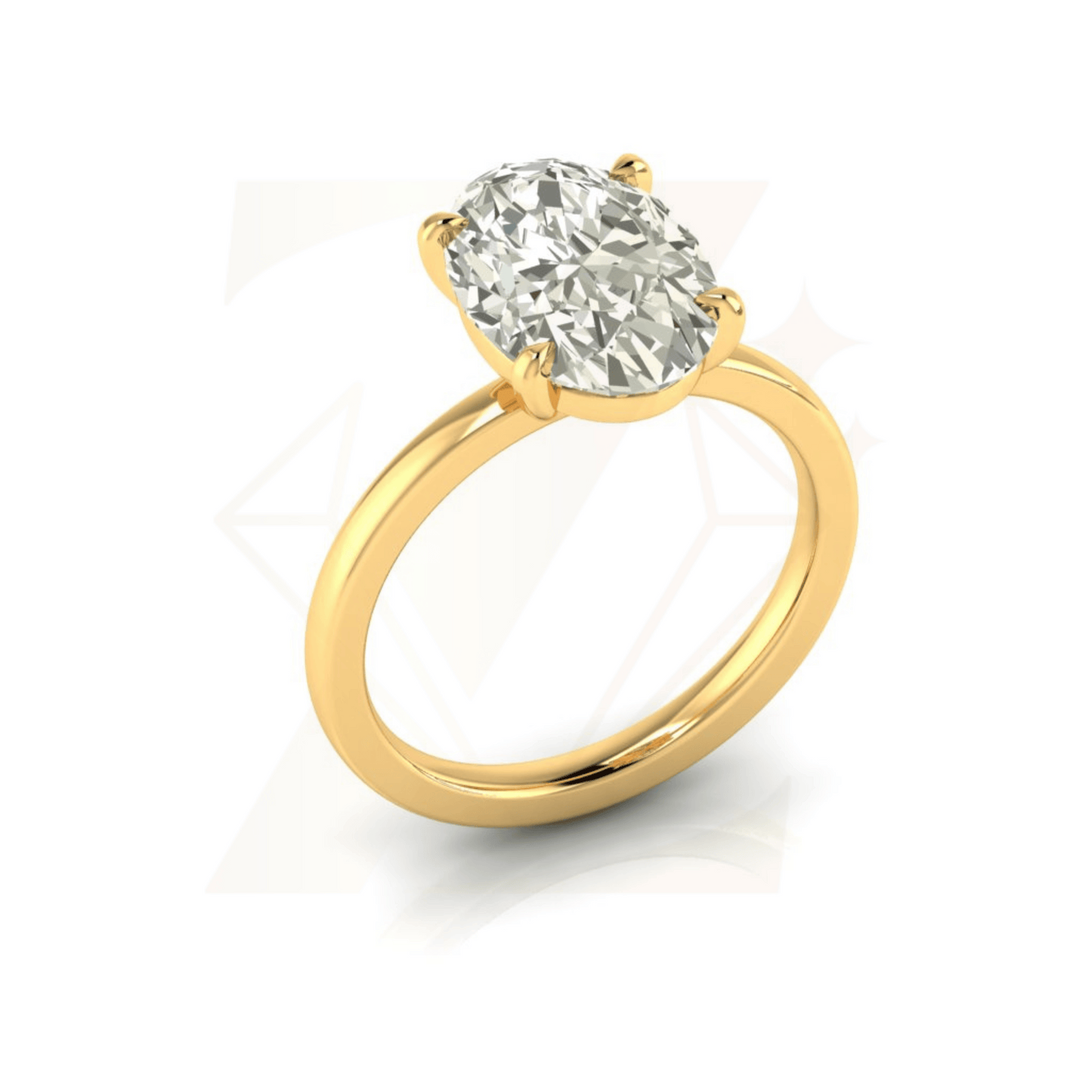 3.91 CTW Oval Cut Ring - Zuvelio.com