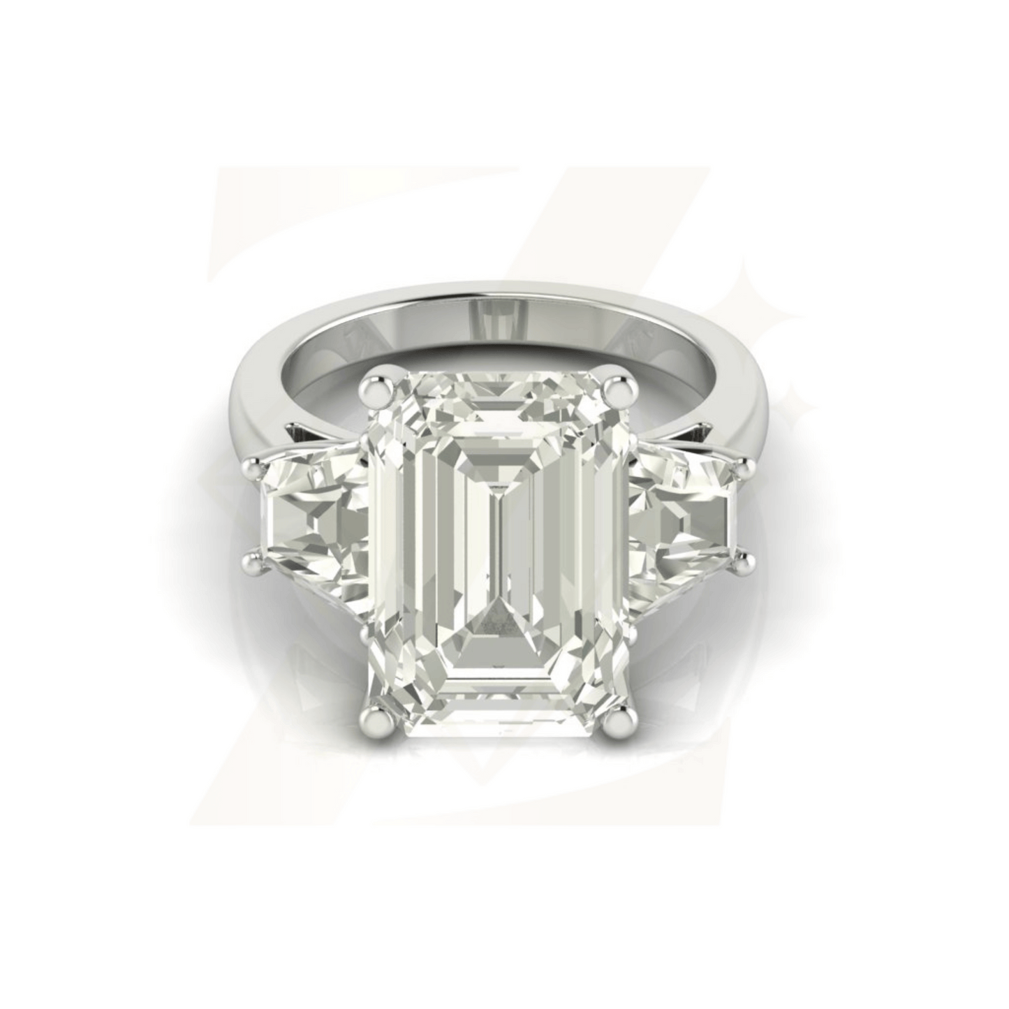 10.23 CTW Emerald Cut Ring - Zuvelio.com
