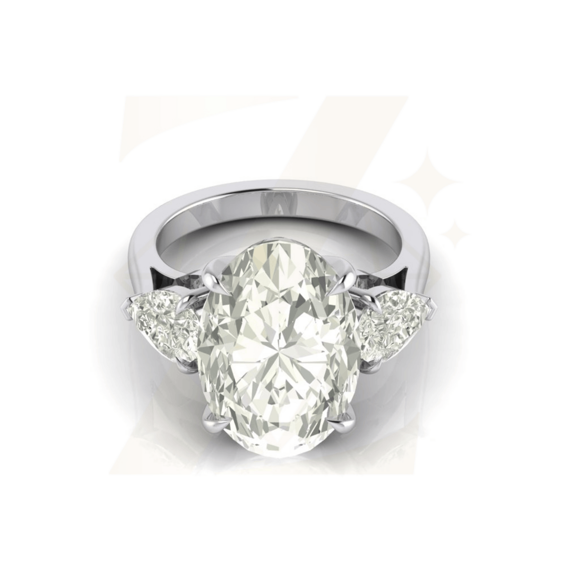 9.37 CTW Oval Cut Ring - Zuvelio.com