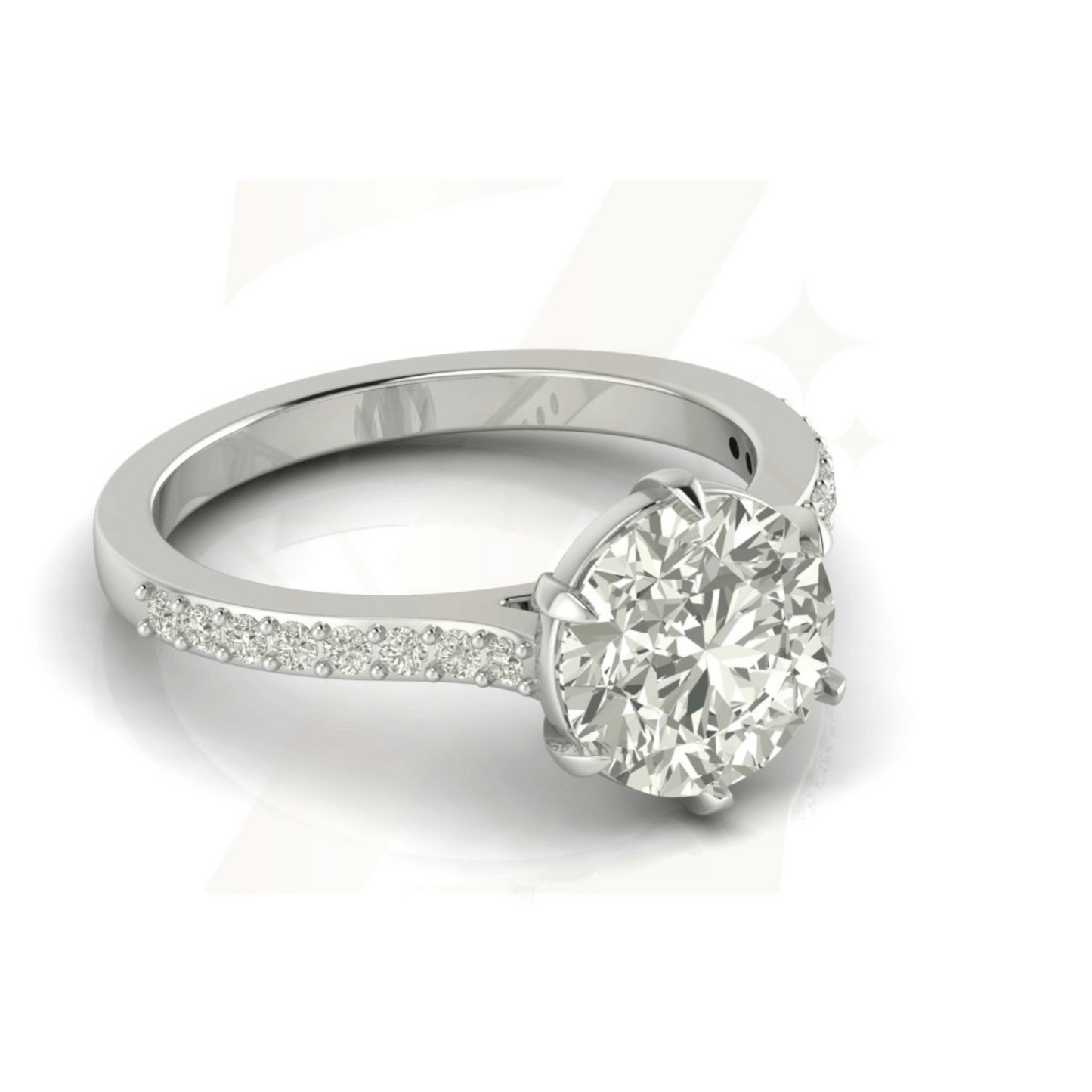 2.00 CTW Pear Cut Ring - Zuvelio.com