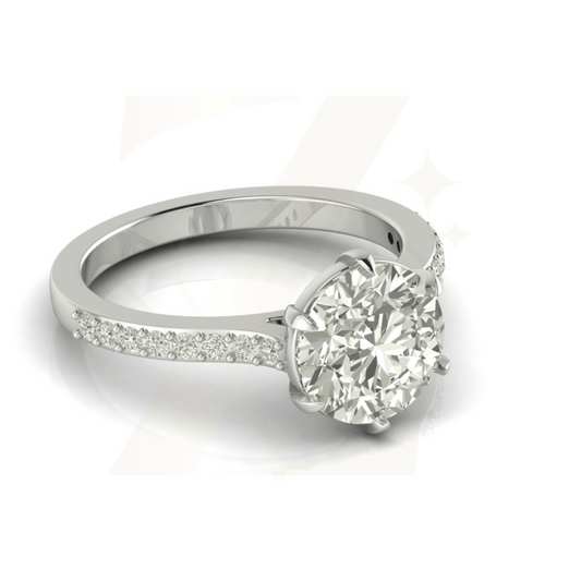 2.00 CTW Pear Cut Ring - Zuvelio.com