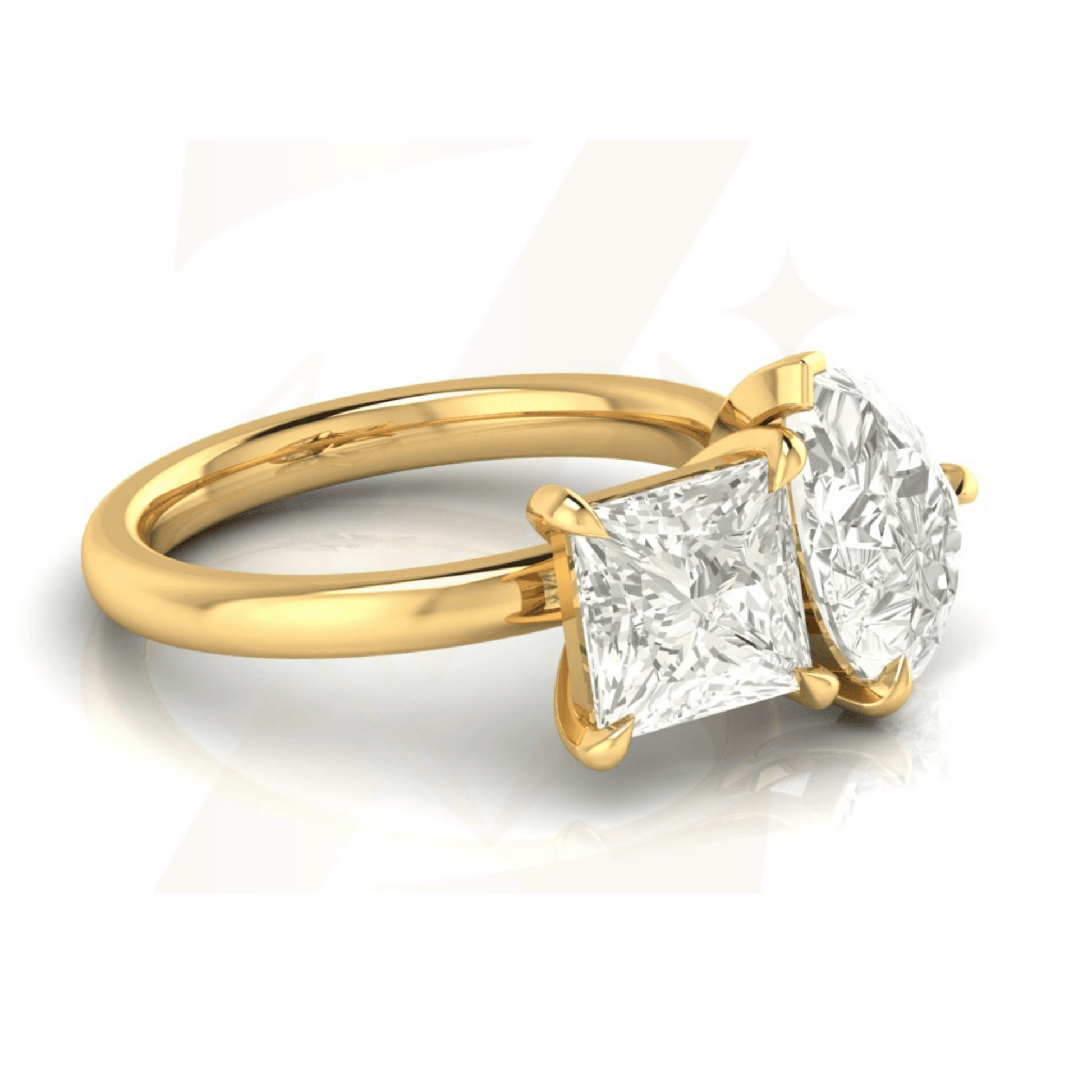 4.74 CTW Pear And Princess Cut Ring - Zuvelio.com