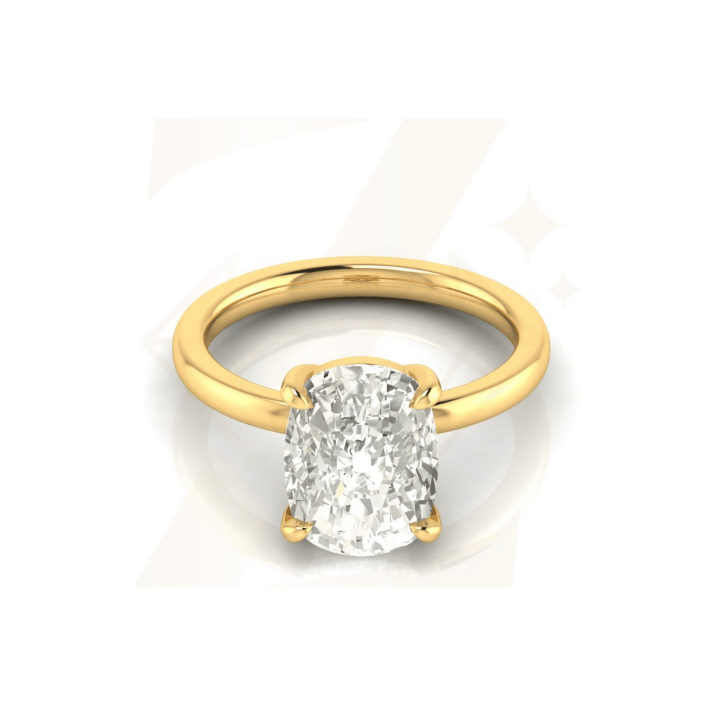 5.27 CTW Cushion Cut Ring - Zuvelio.com
