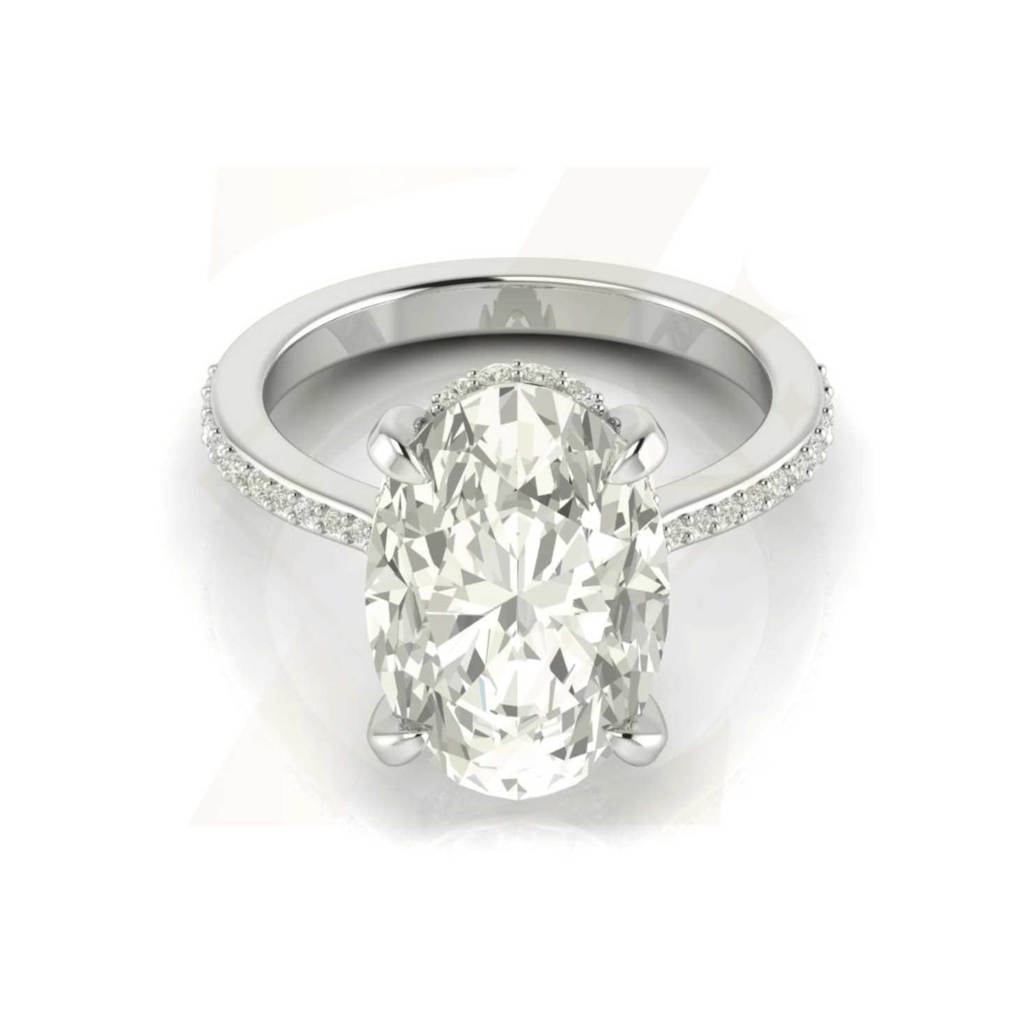 6.03 CTW Oval And Round Cut Ring - Zuvelio.com
