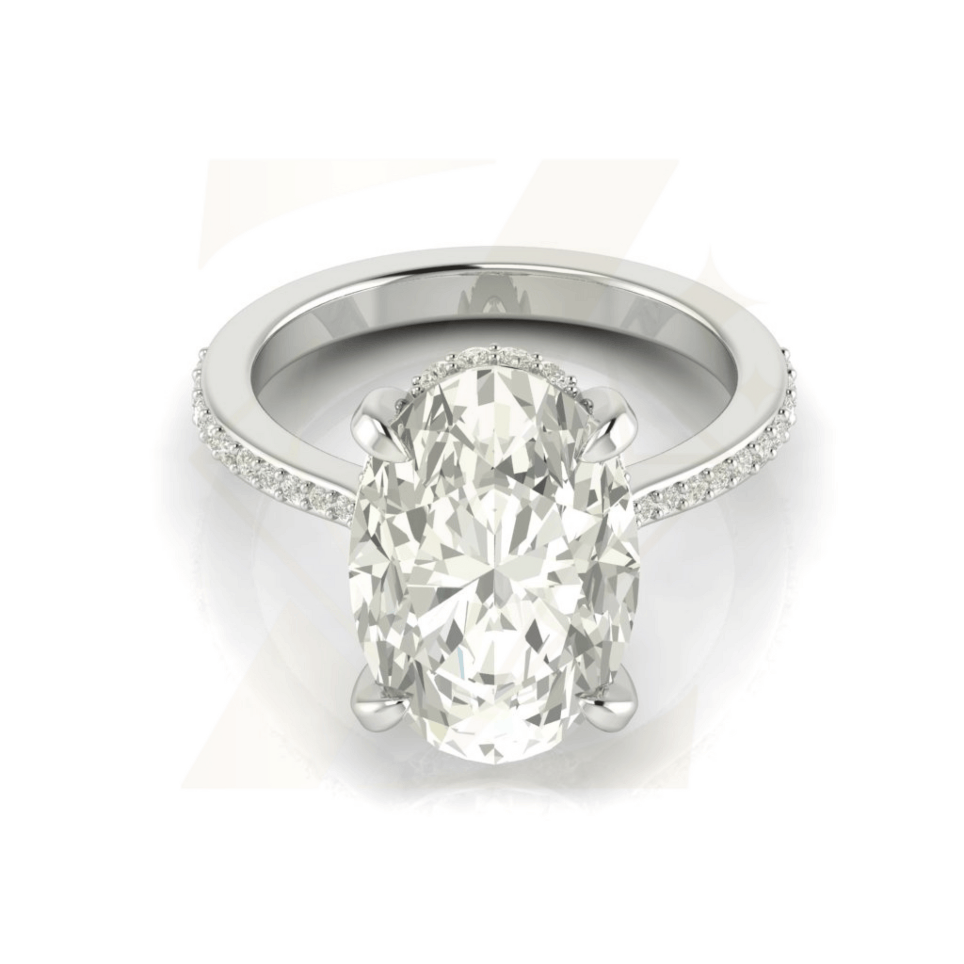6.03 CTW Oval And Round Cut Ring - Zuvelio.com