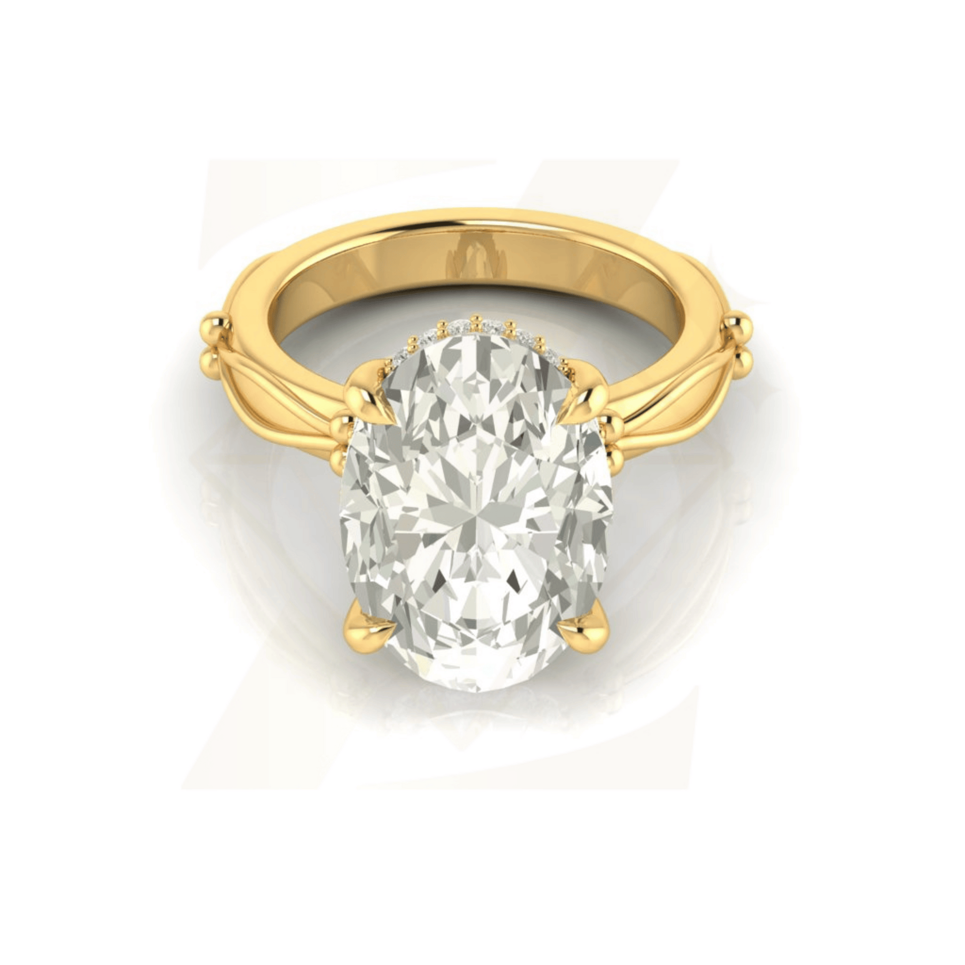 7.94 CTW Oval Cut Ring - Zuvelio.com