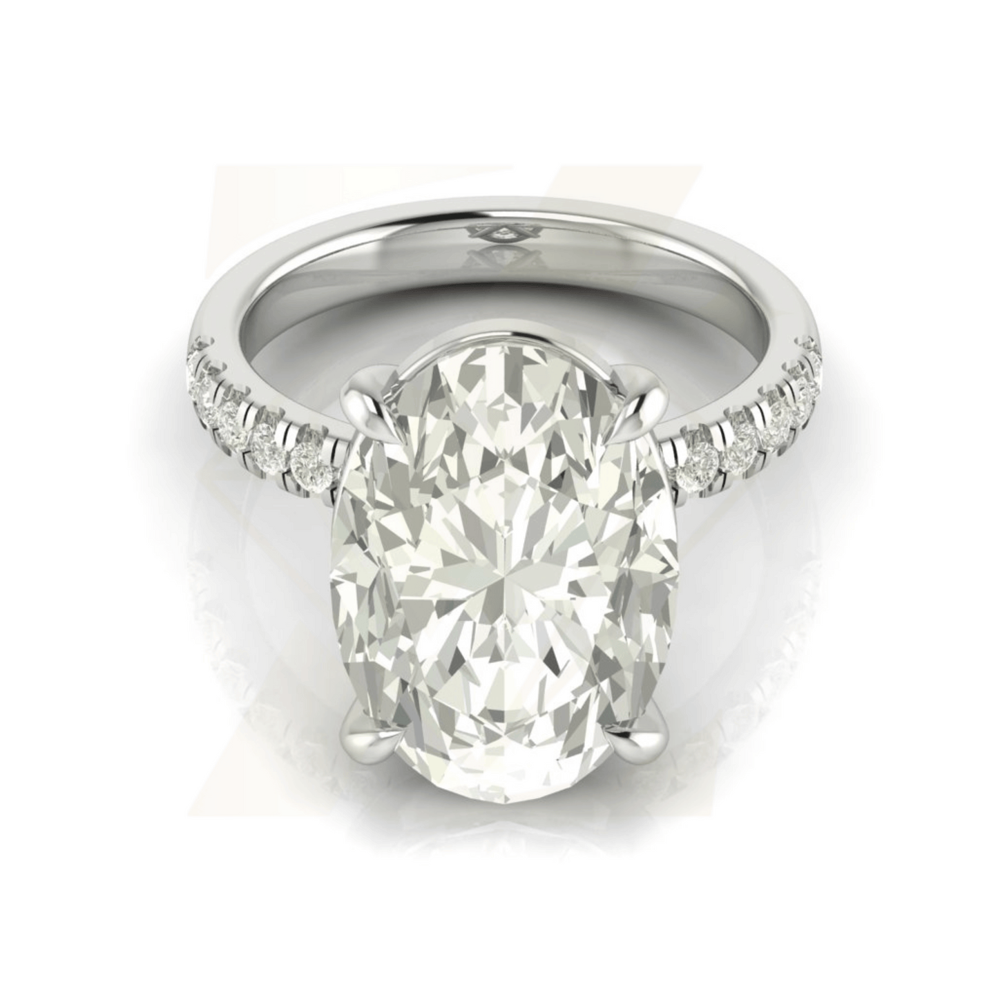 8.04 CTW Oval Cut Ring - Zuvelio.com