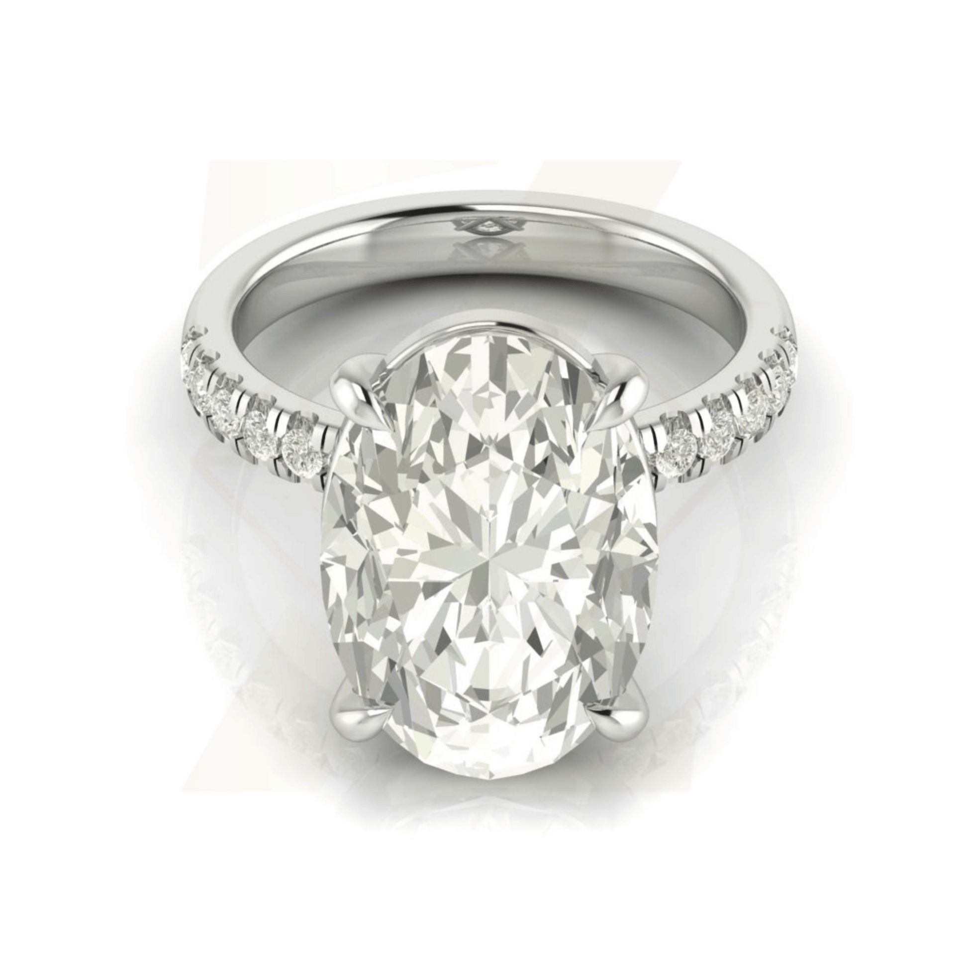 8.04 CTW Oval Cut Ring - Zuvelio.com