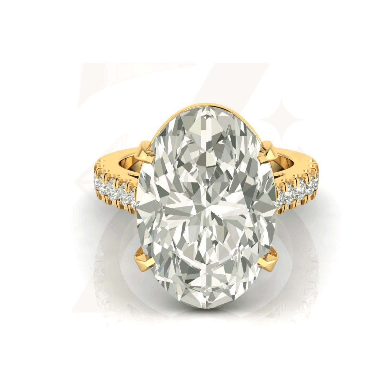 15.70 CTW Oval Cut Ring - Zuvelio.com