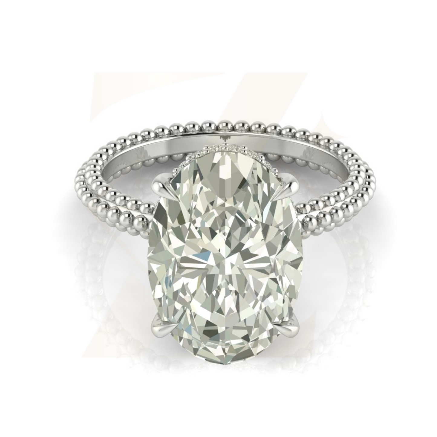 7.20 CTW Oval Cut Ring - Zuvelio.com