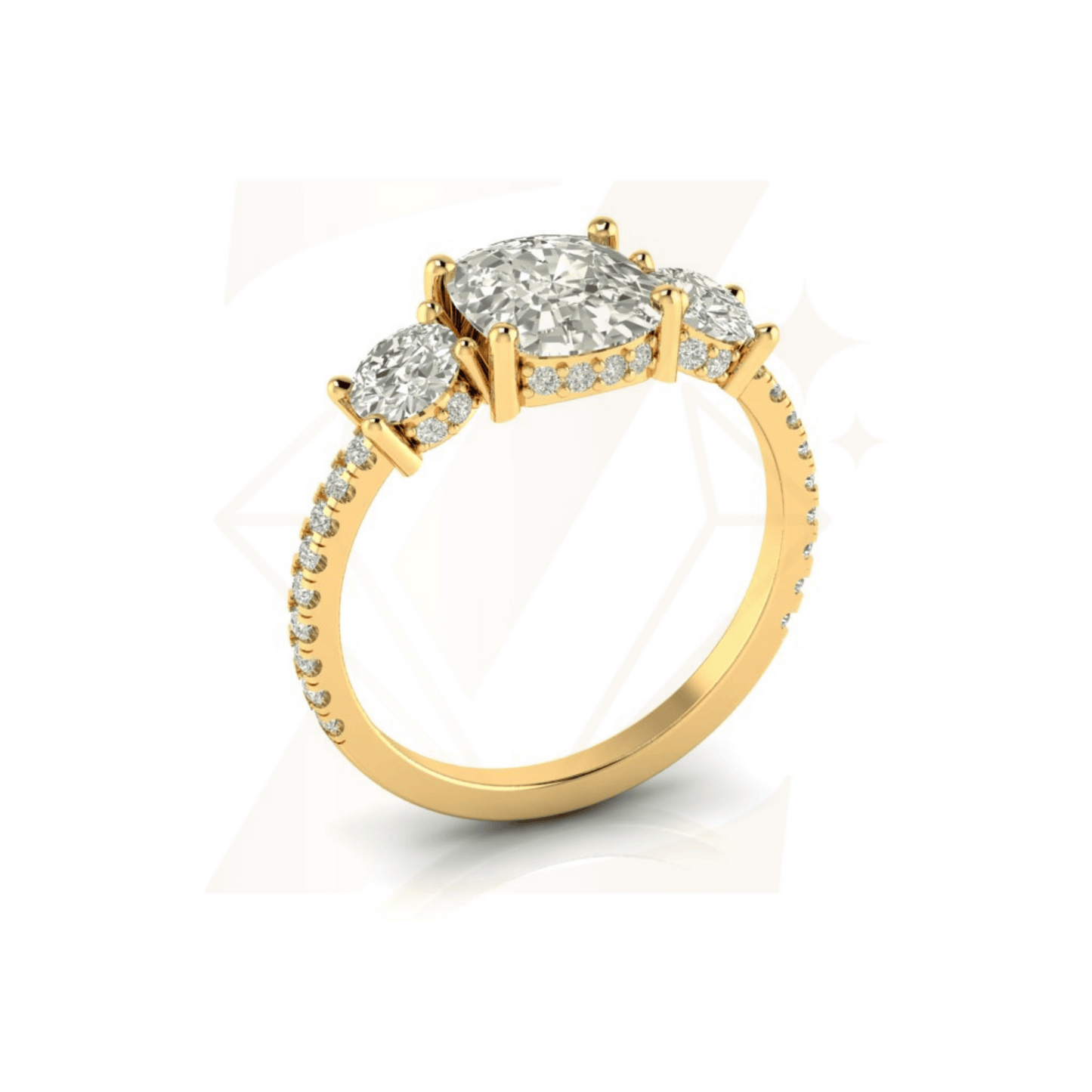 3.50 CTW Cushion Cut Ring - Zuvelio.com