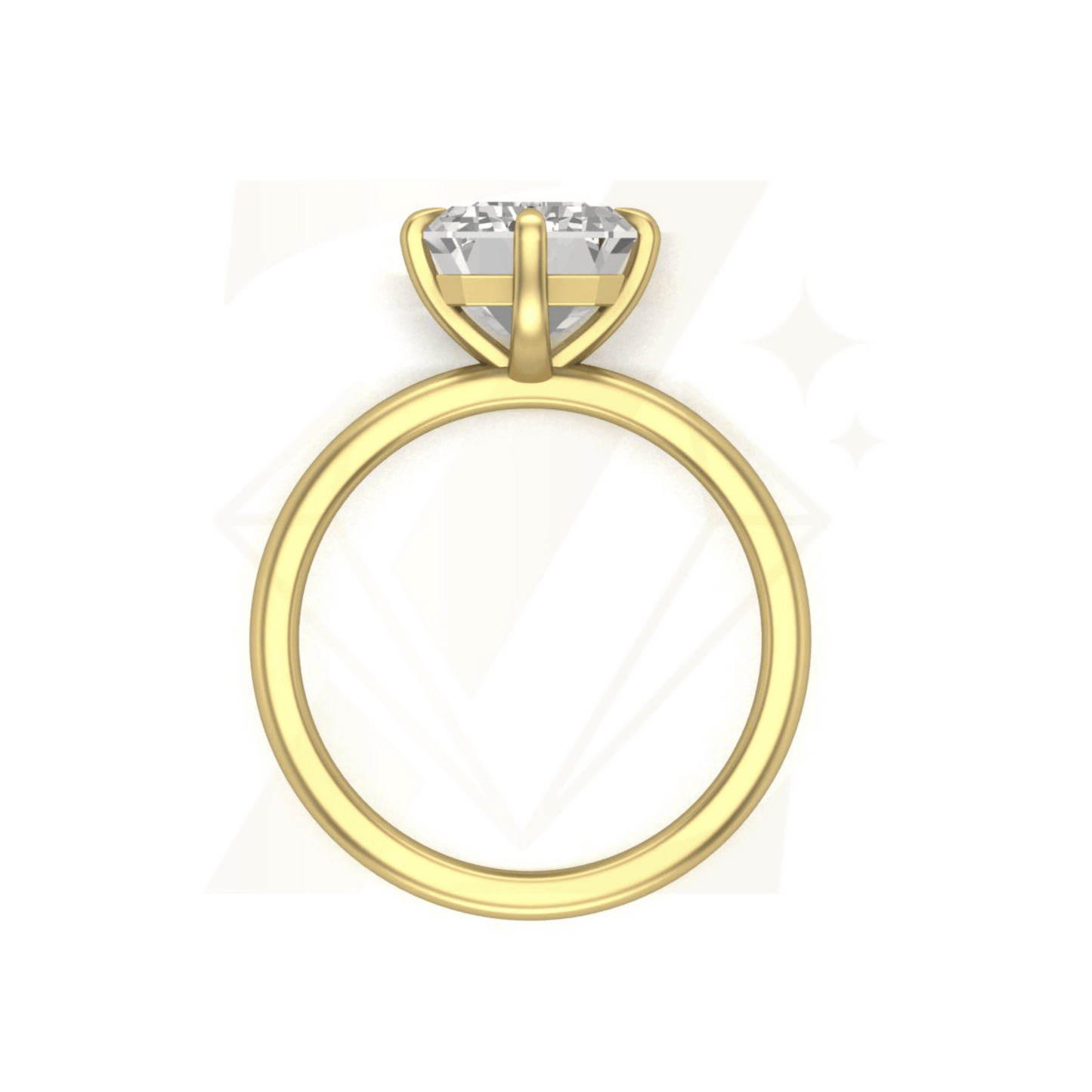 5.35 CTW Emerald Cut Ring - Zuvelio.com