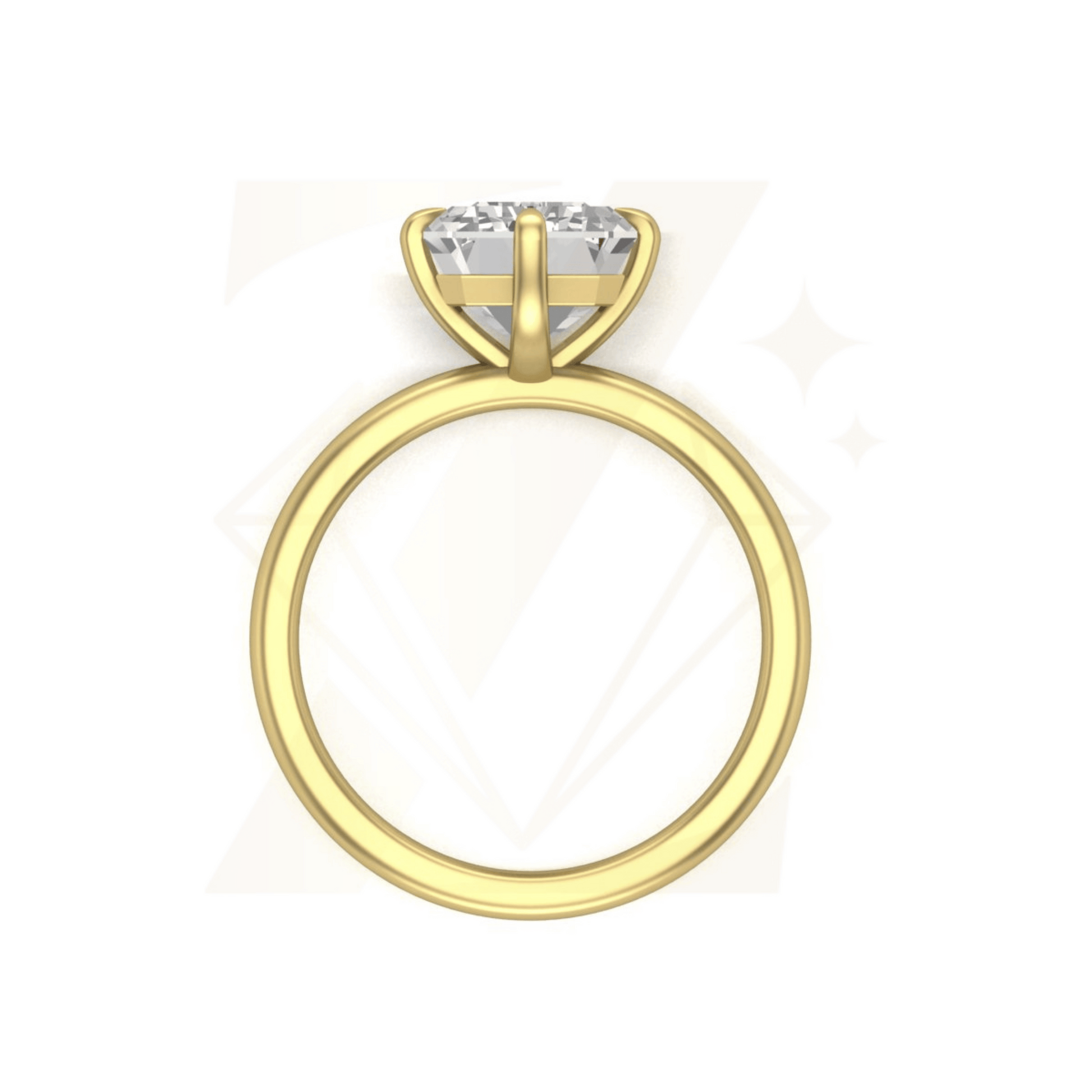 5.35 CTW Emerald Cut Ring - Zuvelio.com