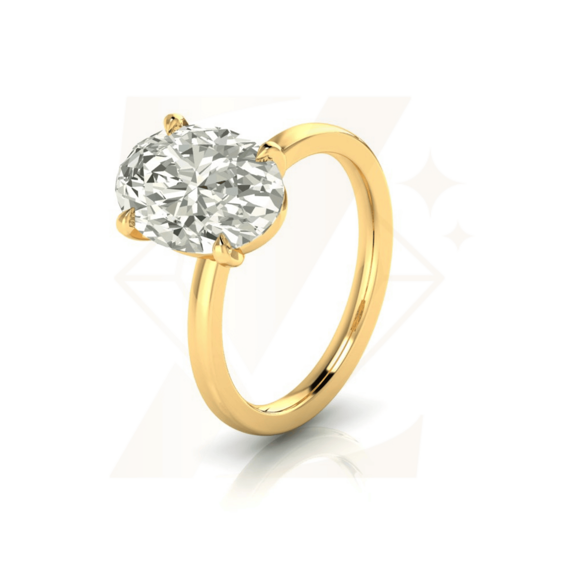 3.91 CTW Oval Cut Ring - Zuvelio.com
