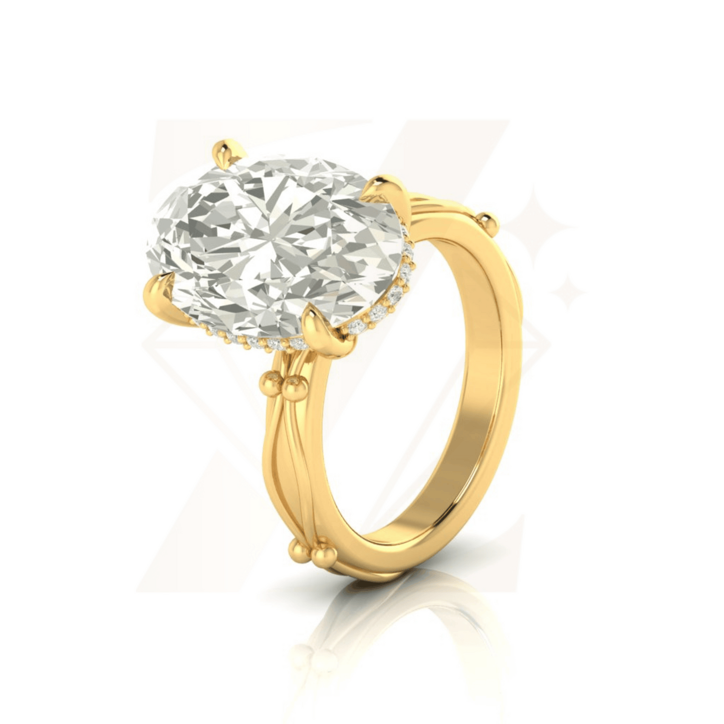 7.94 CTW Oval Cut Ring - Zuvelio.com