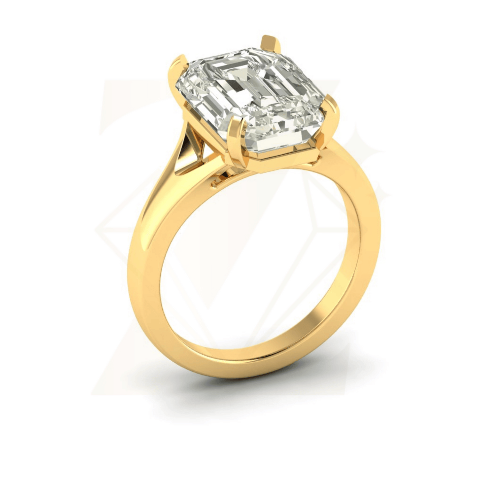 7.00 CTW Emerald Cut Ring - Zuvelio.com