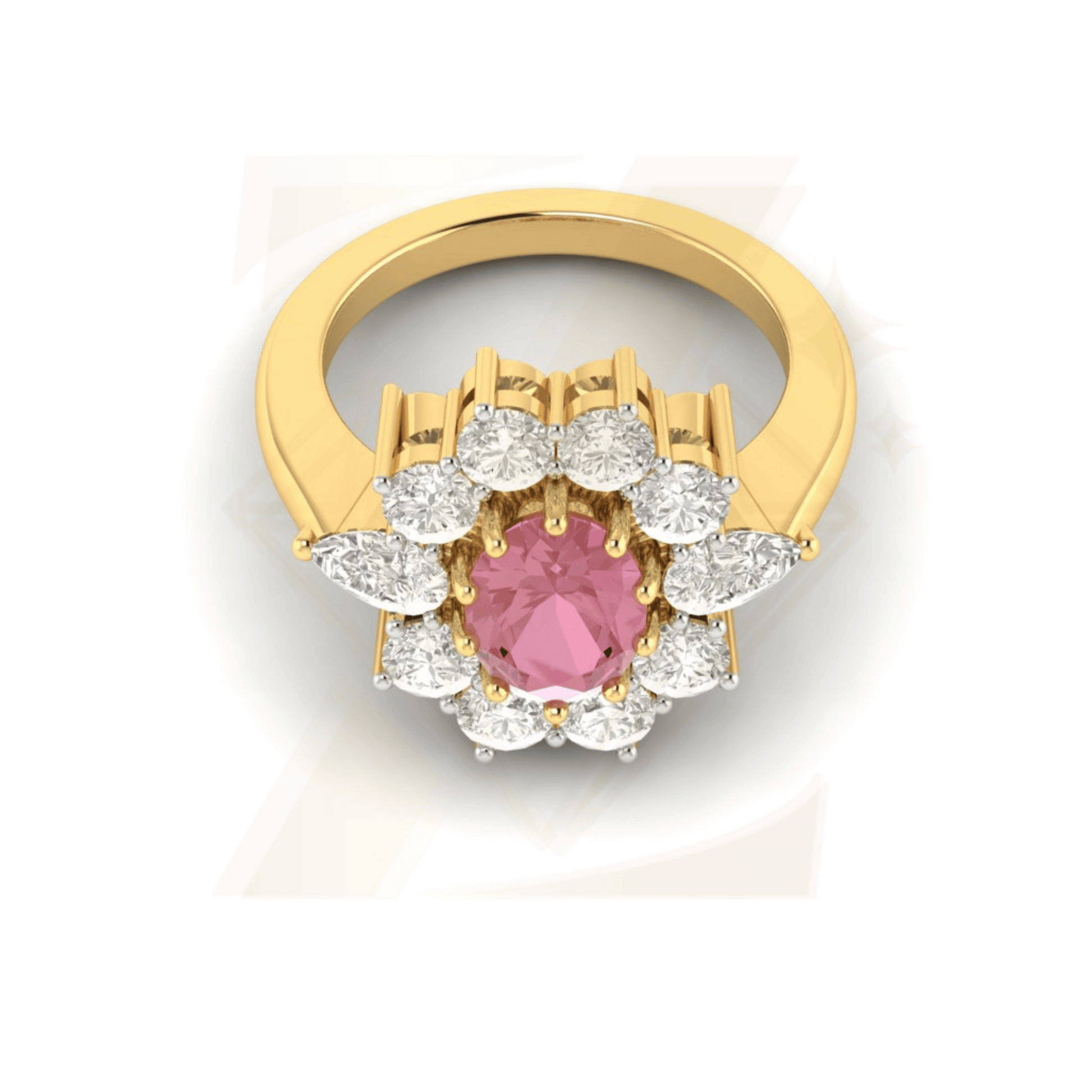 3.23 CTW Oval, Round And Pear Cut Ring - Zuvelio.com