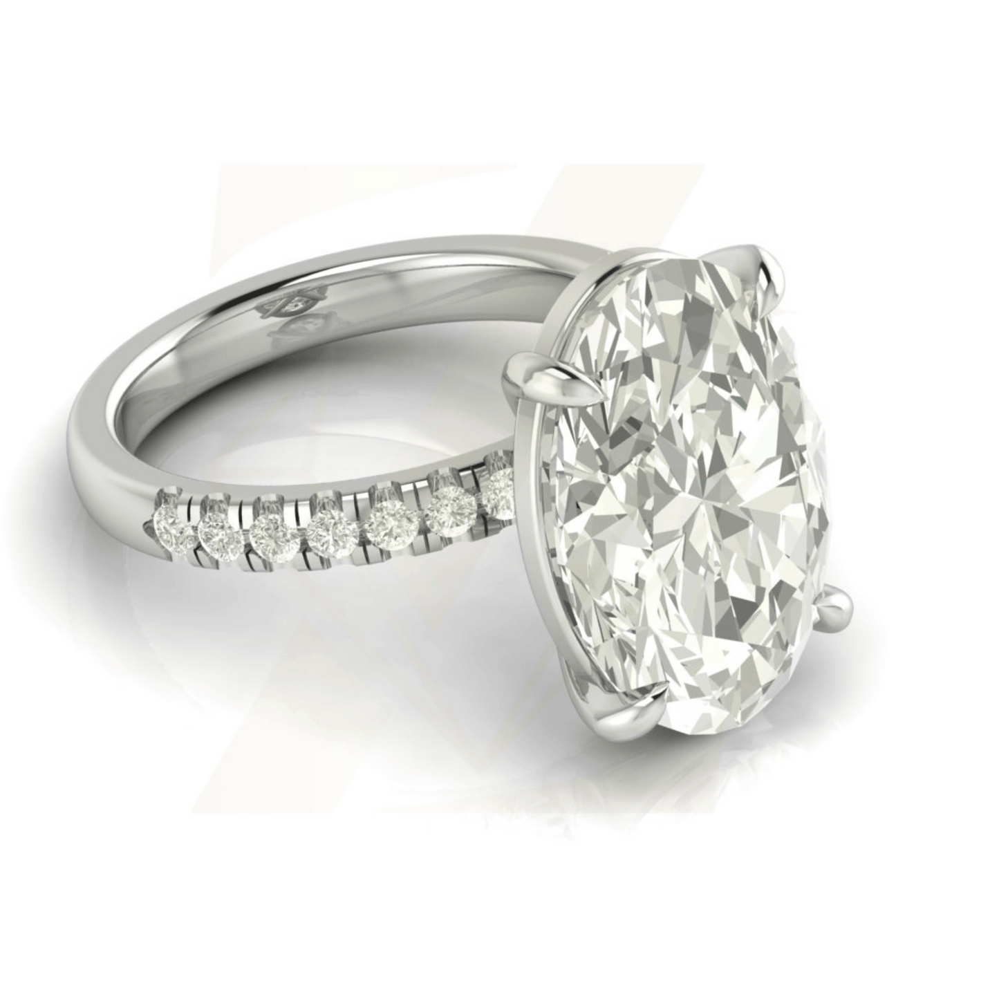 8.04 CTW Oval Cut Ring - Zuvelio.com