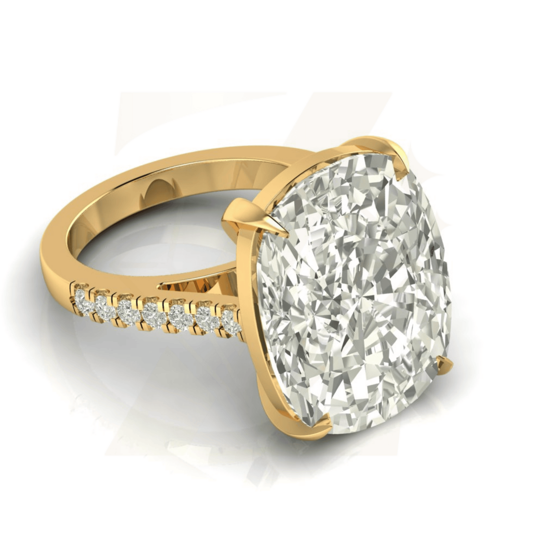 30.42 CTW Cushion Cut Ring - Zuvelio.com