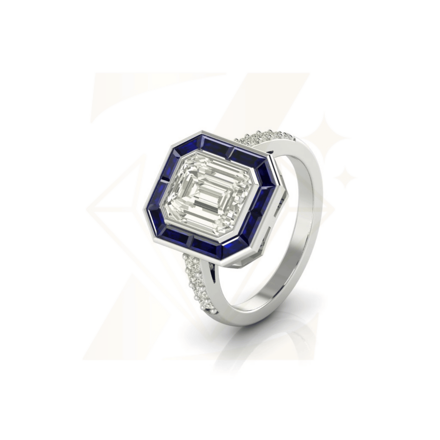 3.0 CTW Emerald Cut Ring - Zuvelio.com