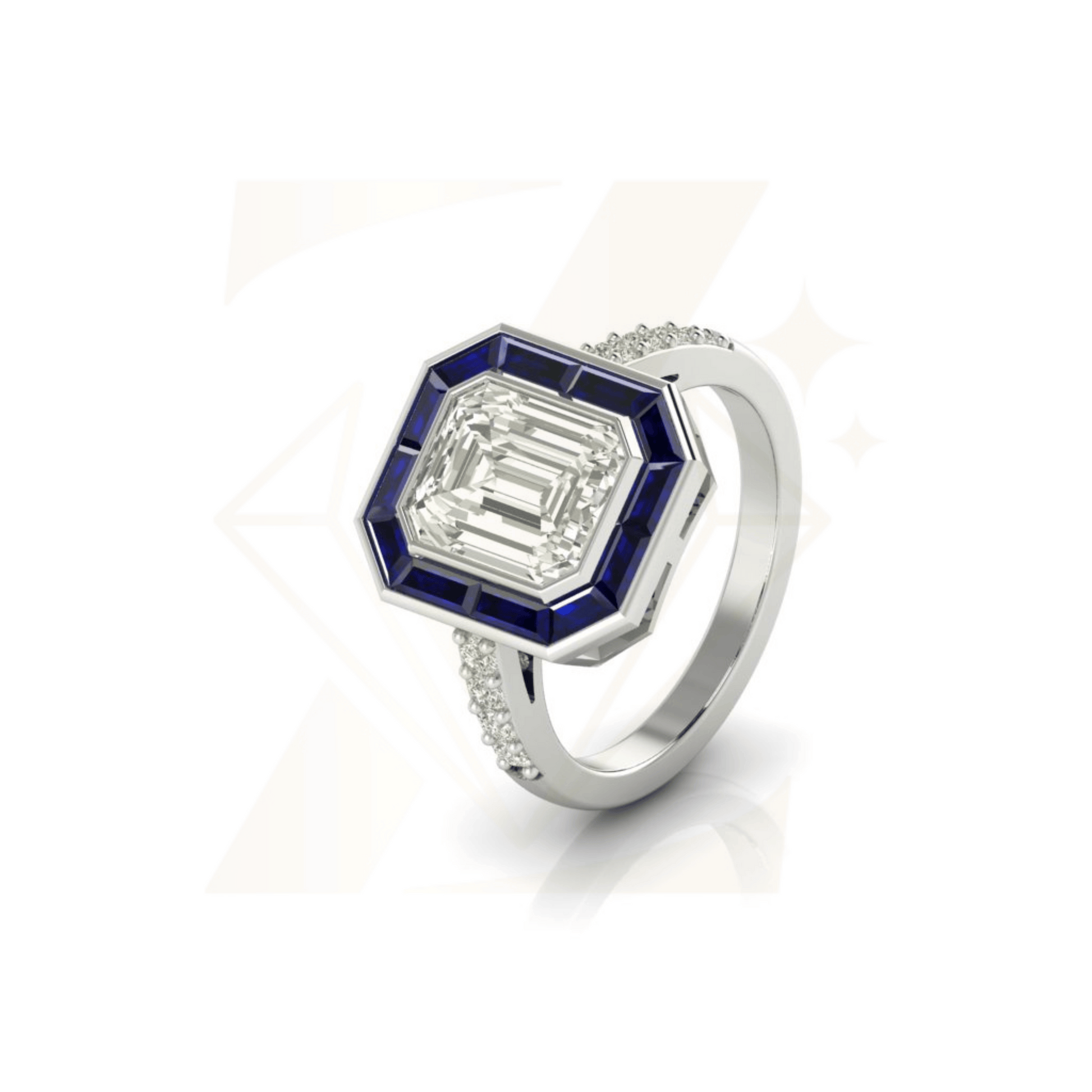 3.0 CTW Emerald Cut Ring - Zuvelio.com