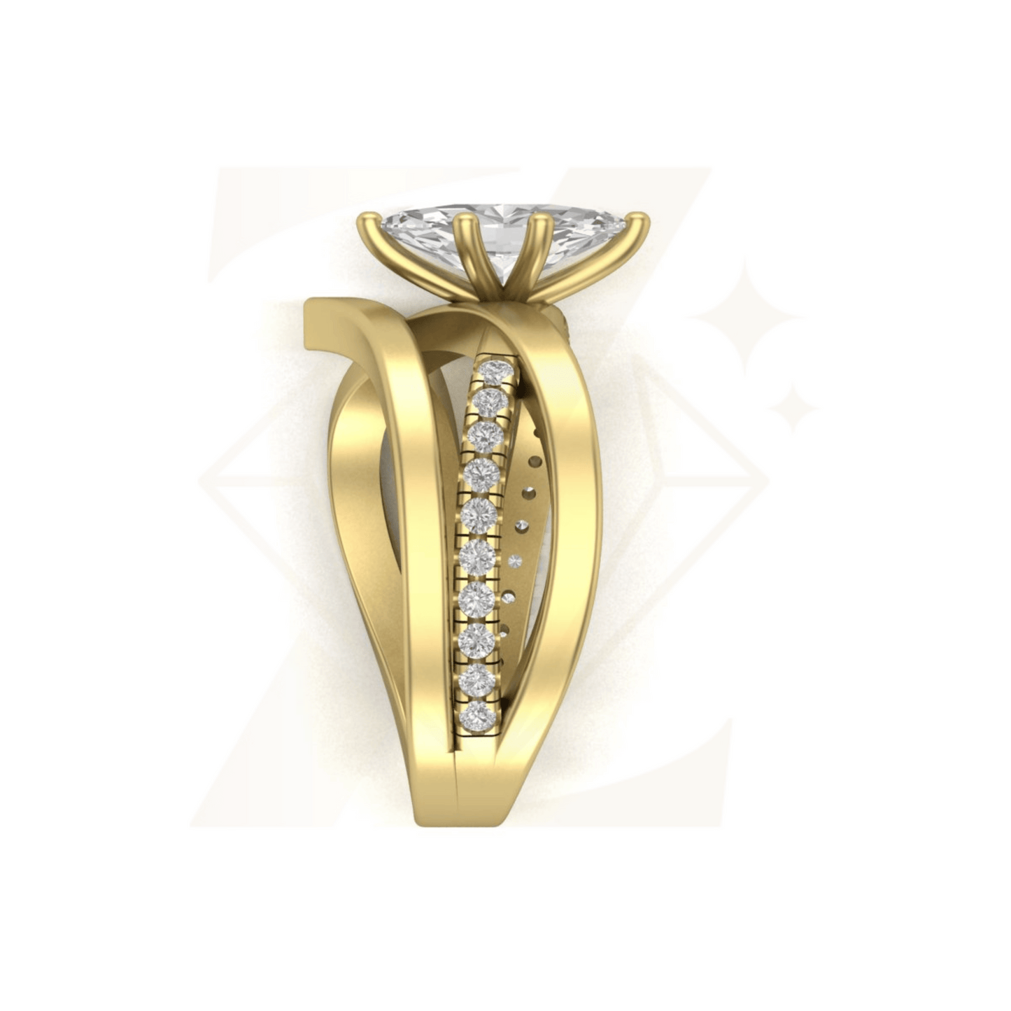 1.30 CTW Marquise Cut Ring - Zuvelio.com