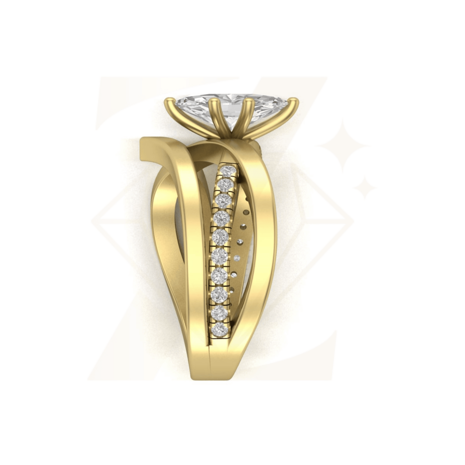1.30 CTW Marquise Cut Ring - Zuvelio.com