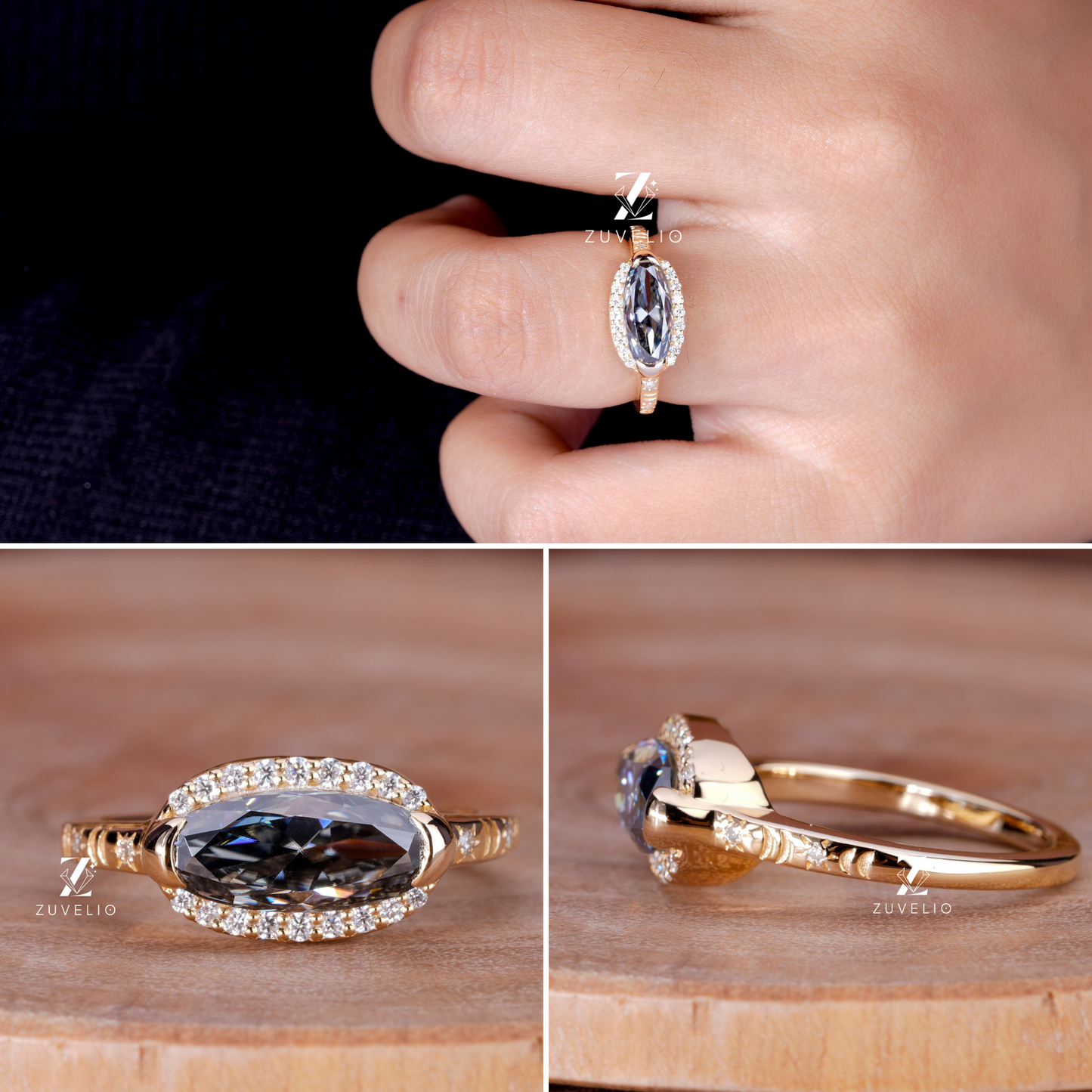 Oval Halo Celestial Ring