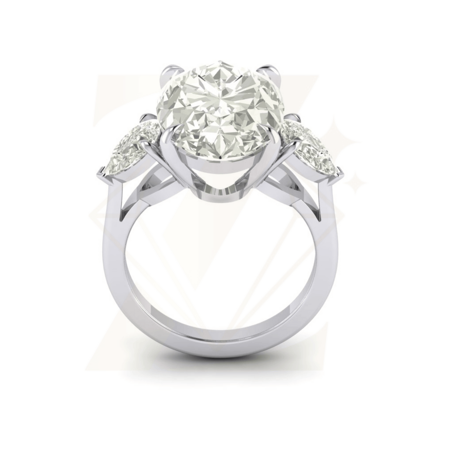 9.37 CTW Oval Cut Ring - Zuvelio.com