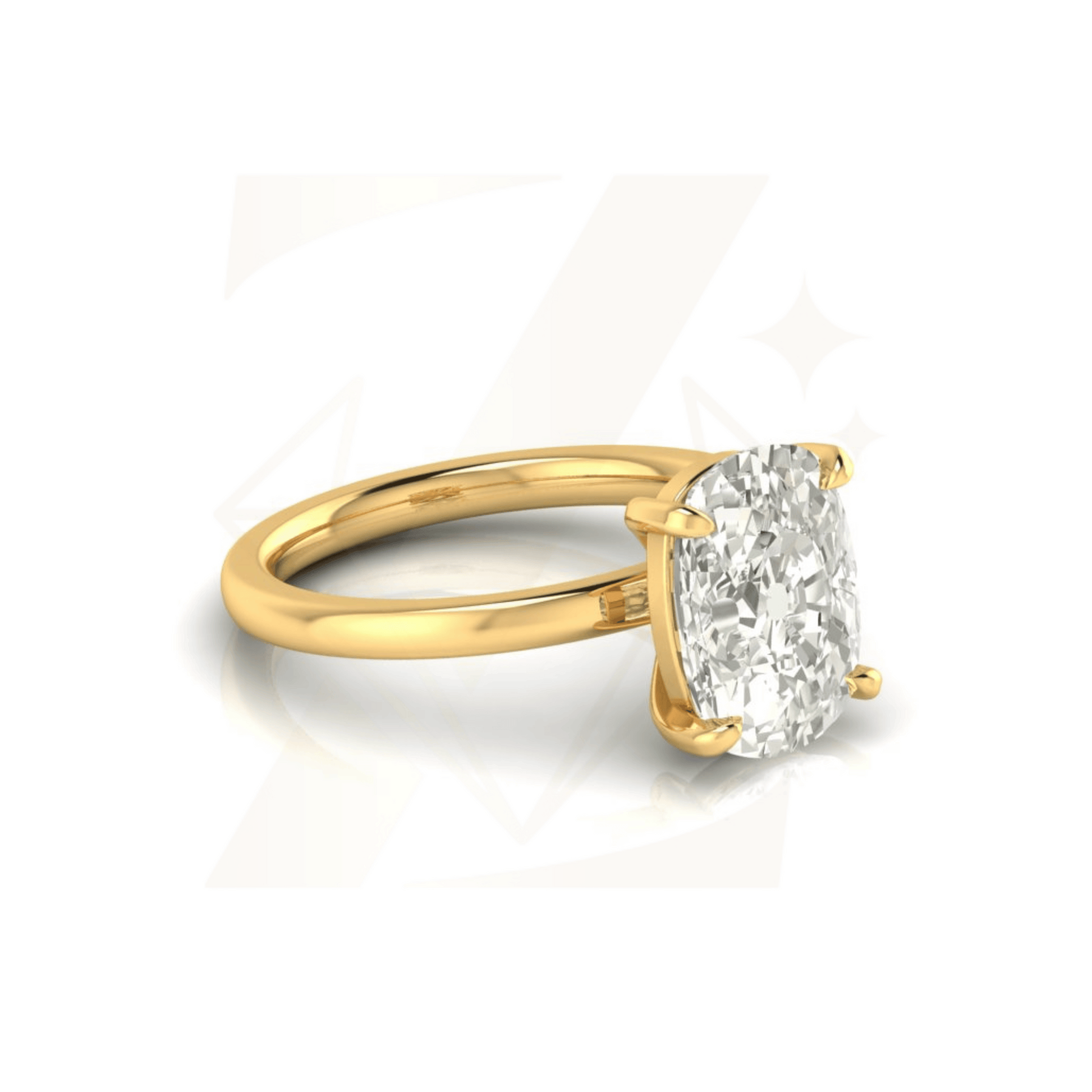 5.27 CTW Cushion Cut Ring - Zuvelio.com