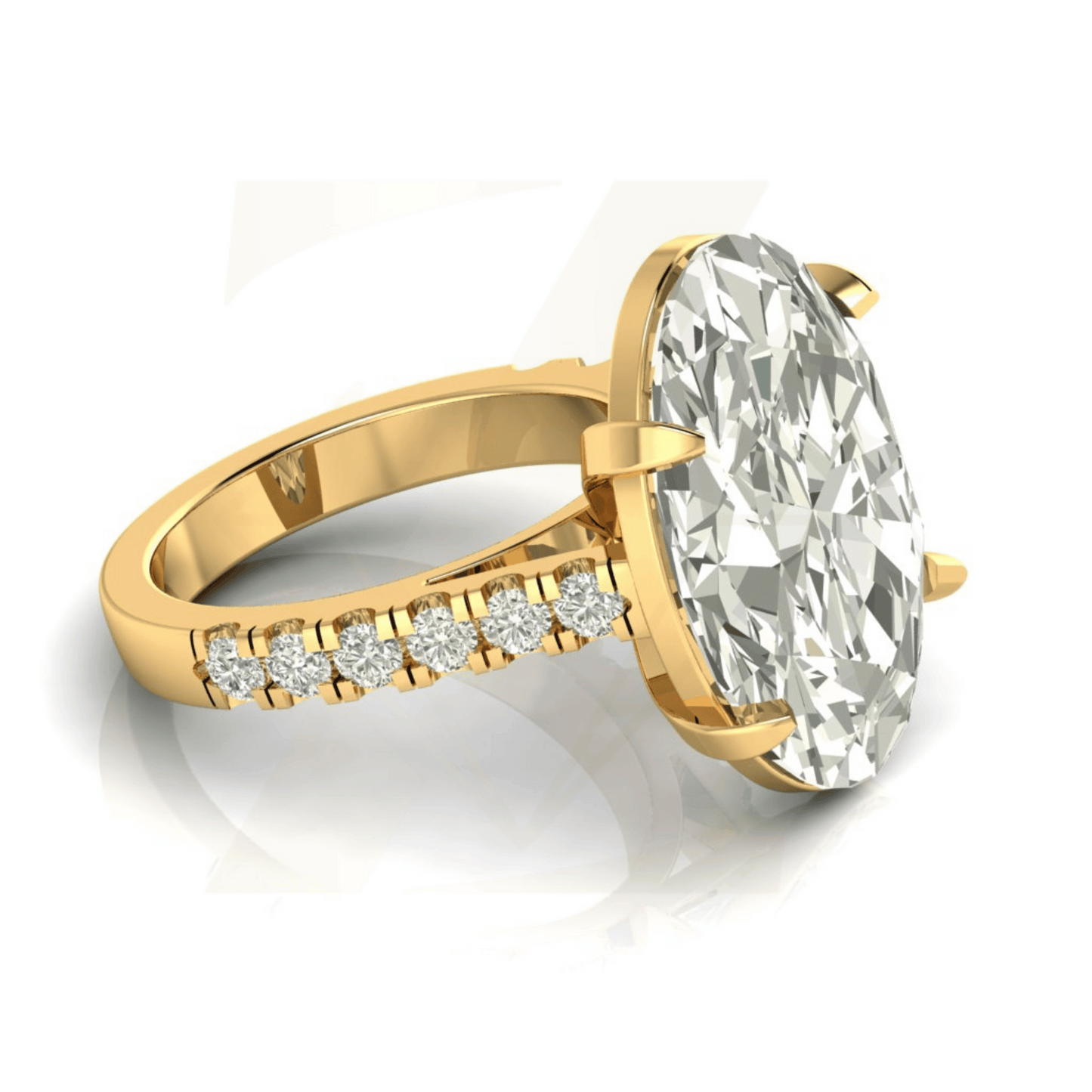 15.70 CTW Oval Cut Ring - Zuvelio.com