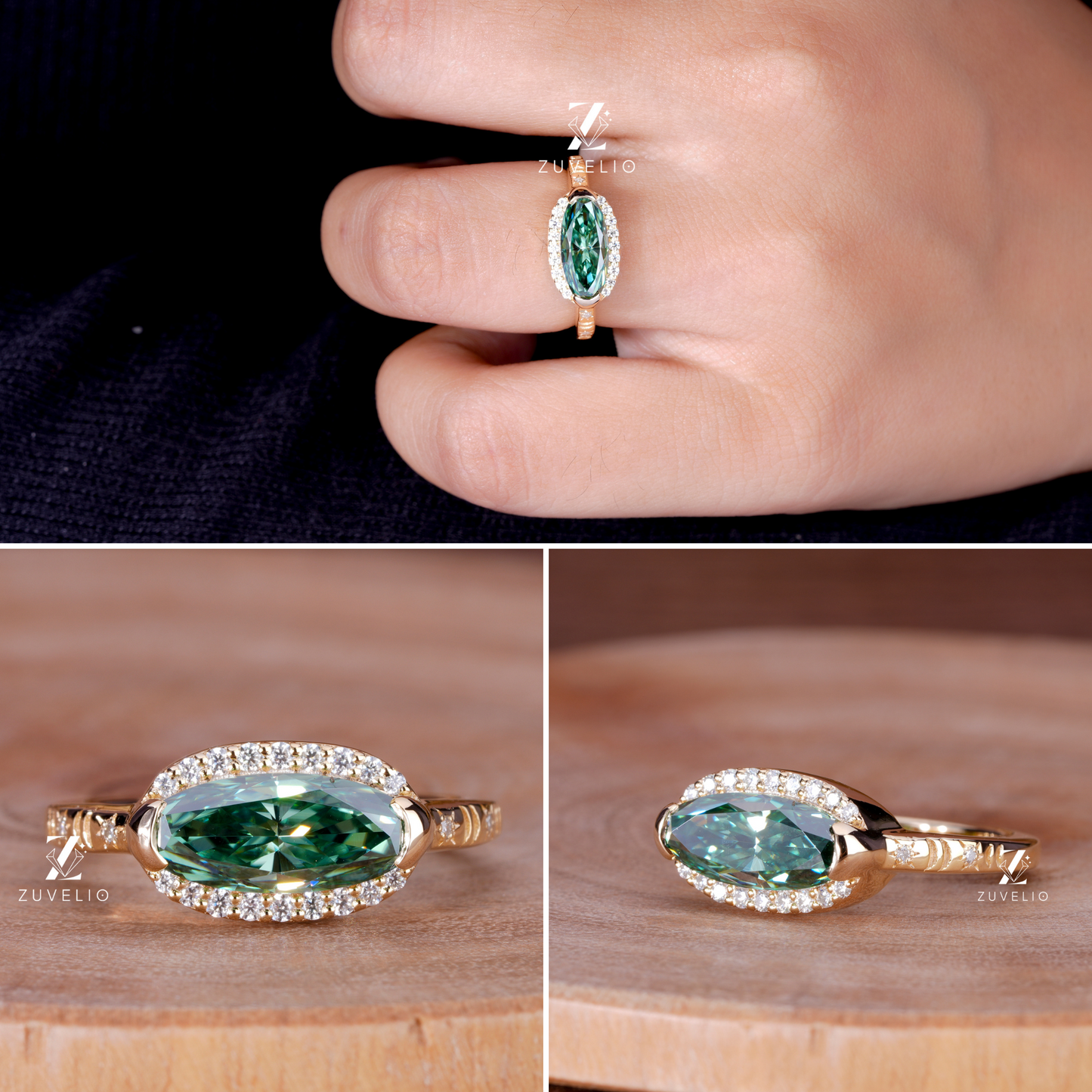 Oval Halo Celestial Ring