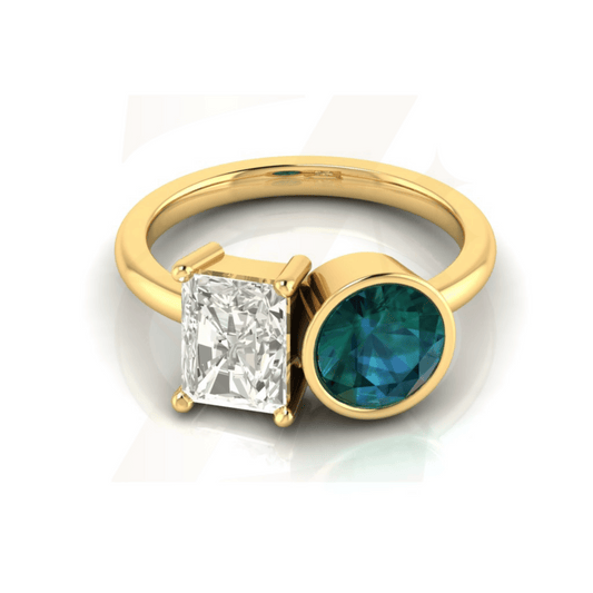 3.13 CTW Radiant And Round Cut Ring - Zuvelio.com