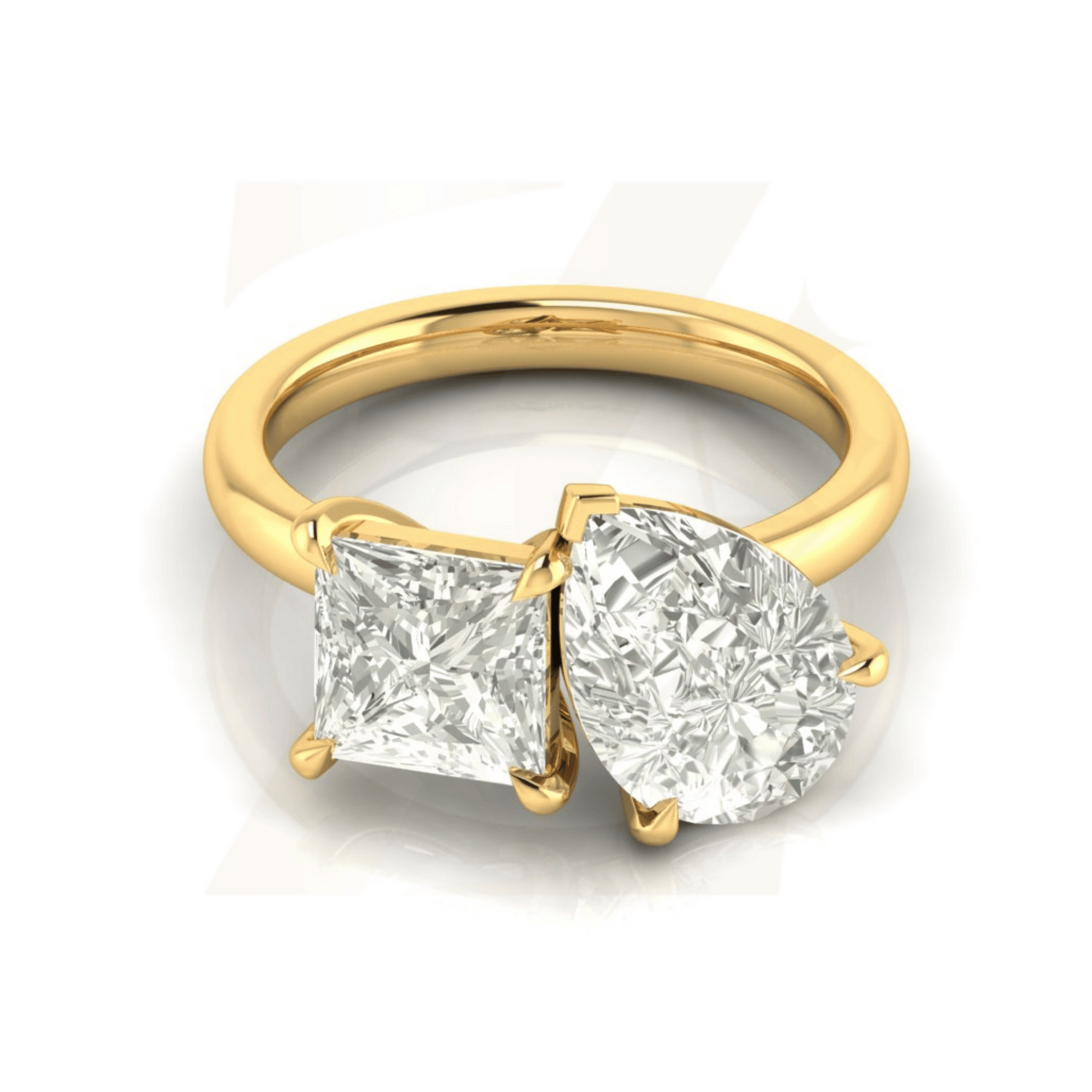 4.74 CTW Pear And Princess Cut Ring - Zuvelio.com