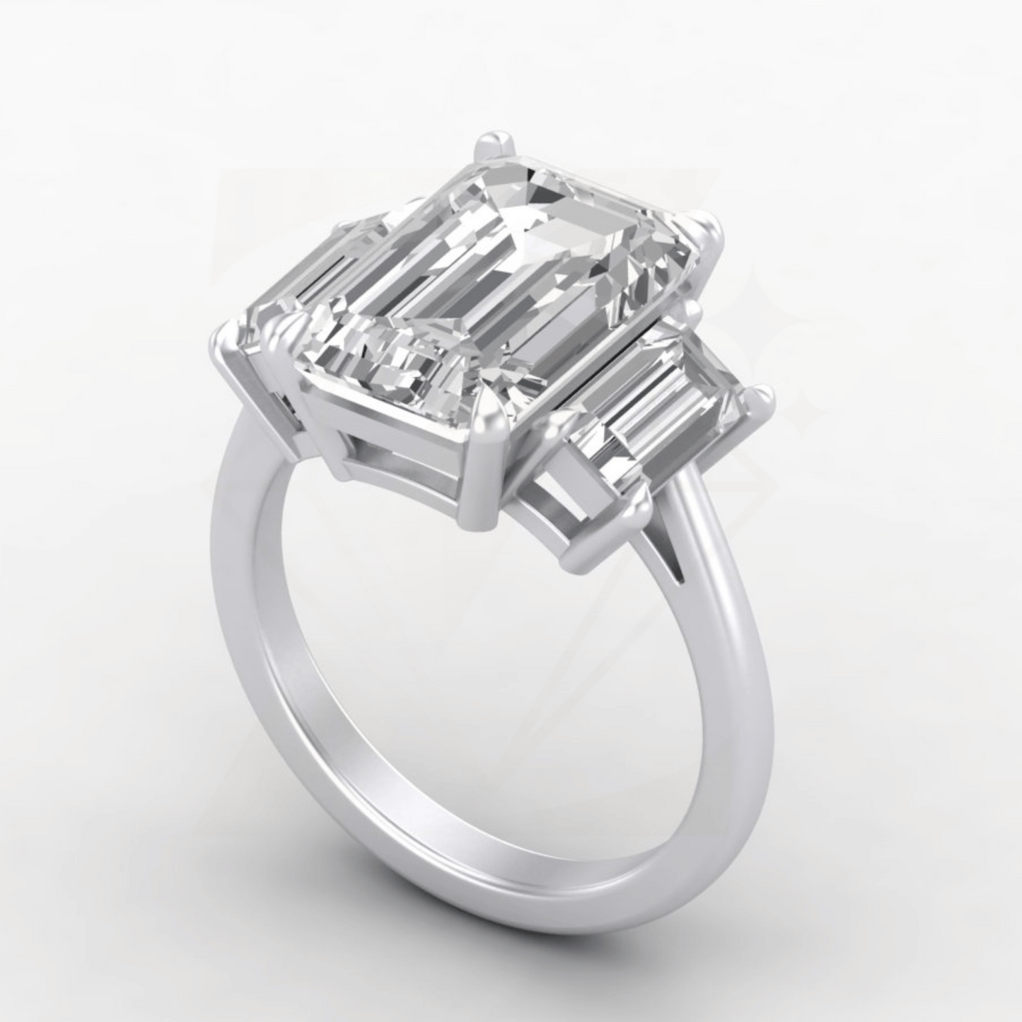 8.00 CTW Emerald Cut Ring - Zuvelio.com