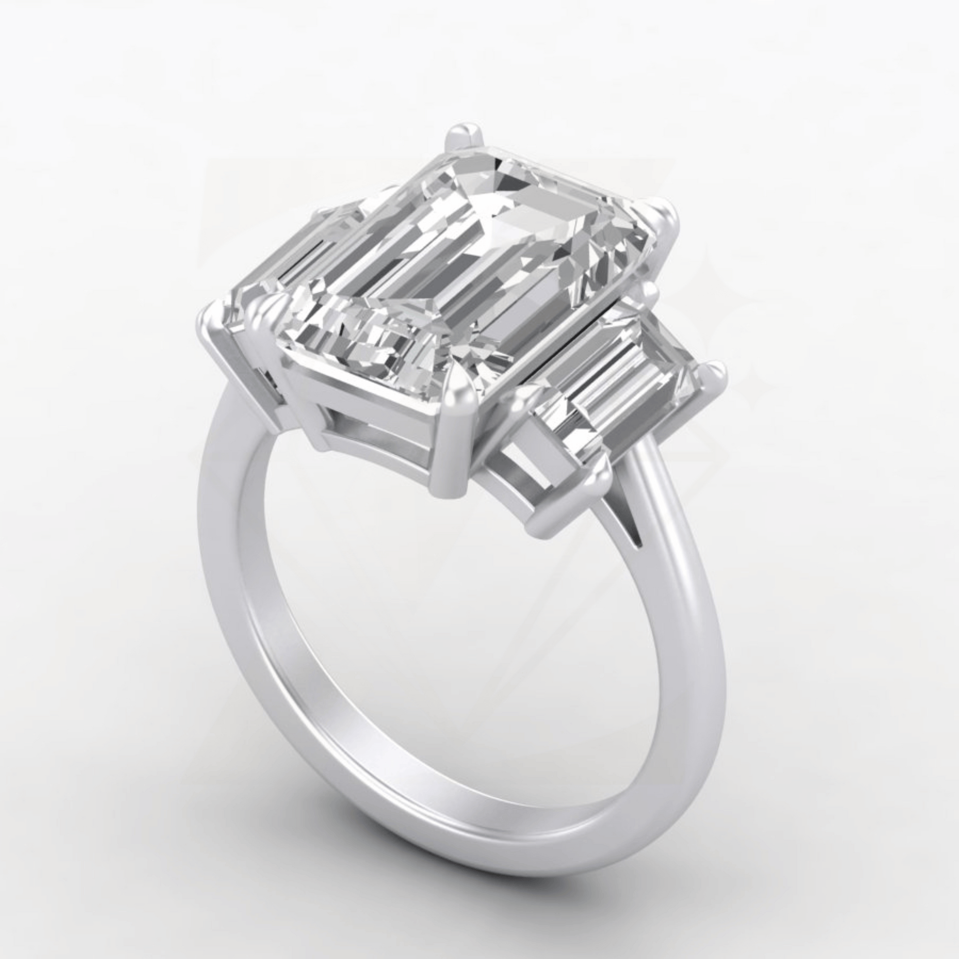 8.00 CTW Emerald Cut Ring - Zuvelio.com
