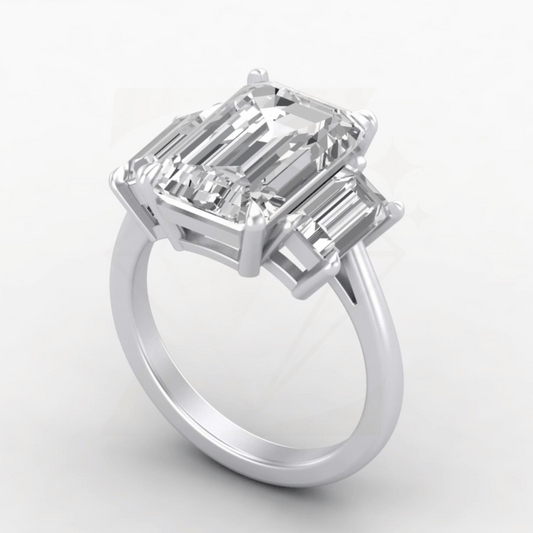 8.00 CTW Emerald Cut Ring - Zuvelio.com