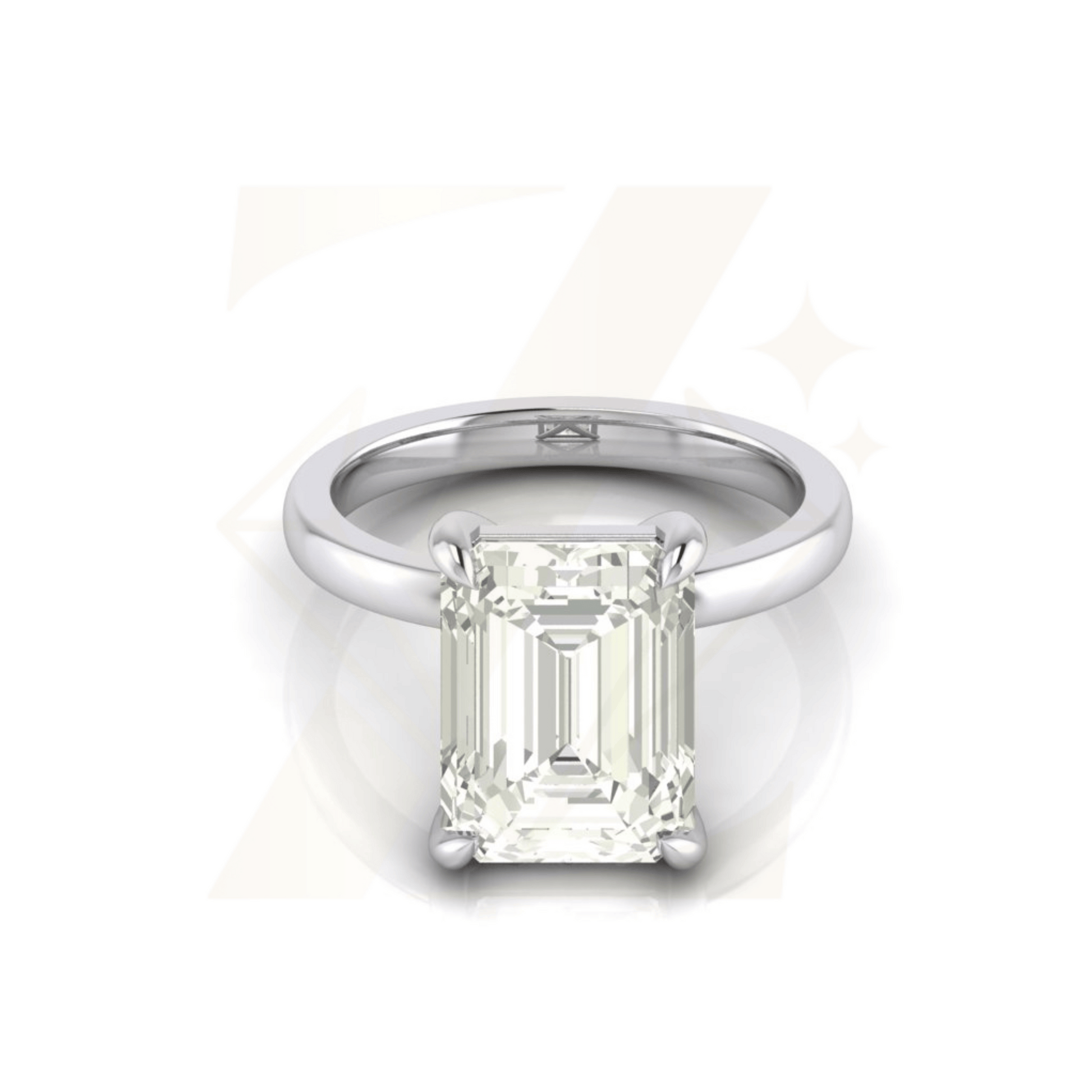 5.66 CTW Emerald Cut Ring - Zuvelio.com