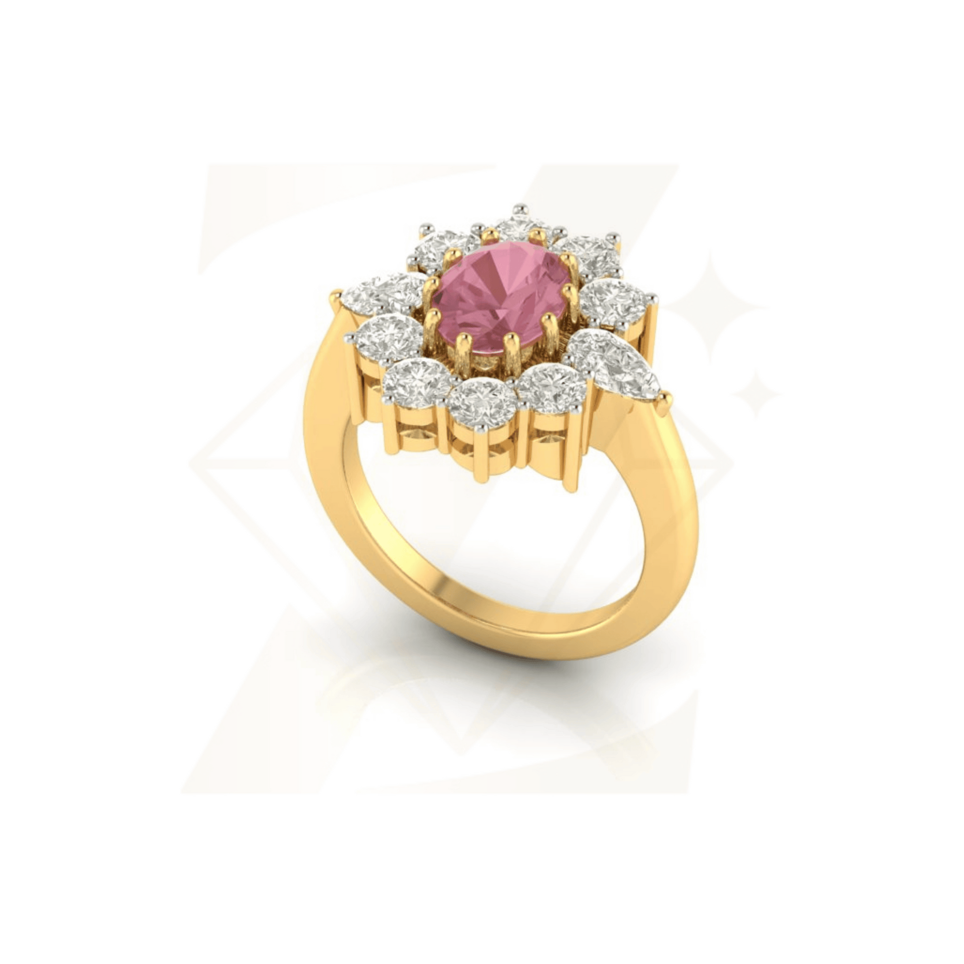 3.23 CTW Oval, Round And Pear Cut Ring - Zuvelio.com