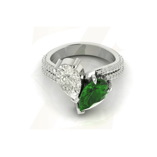 2.99 Pear And Round Cut Ring - Zuvelio.com