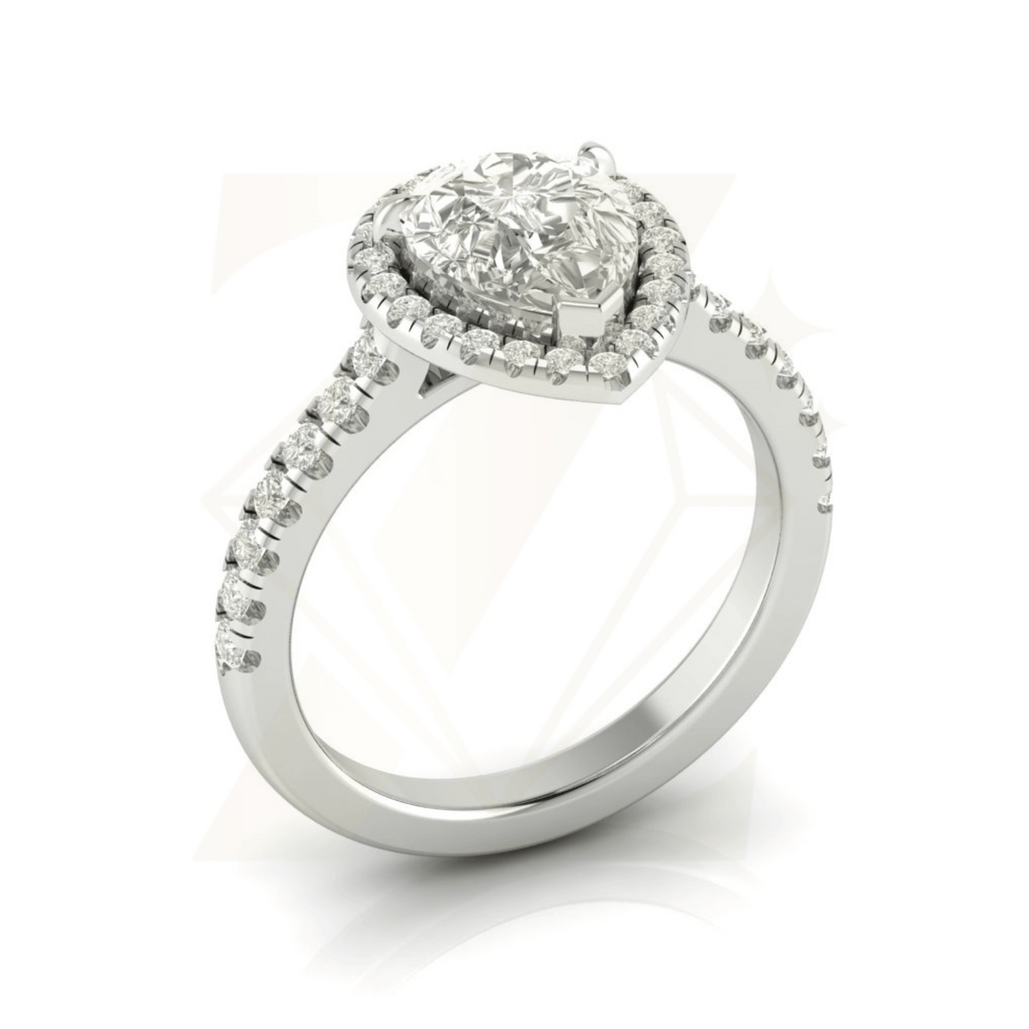 3.66 CTW Pear Cut Ring - Zuvelio.com