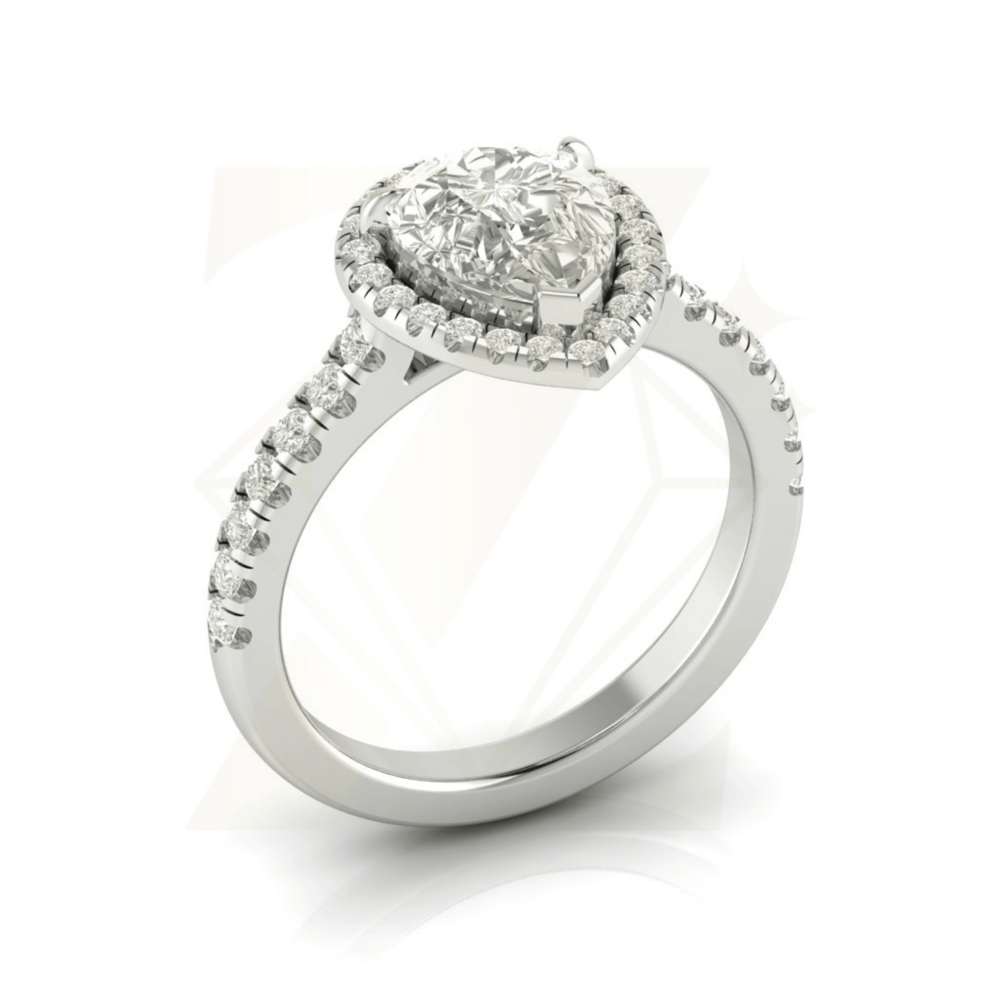 3.66 CTW Pear Cut Ring - Zuvelio.com