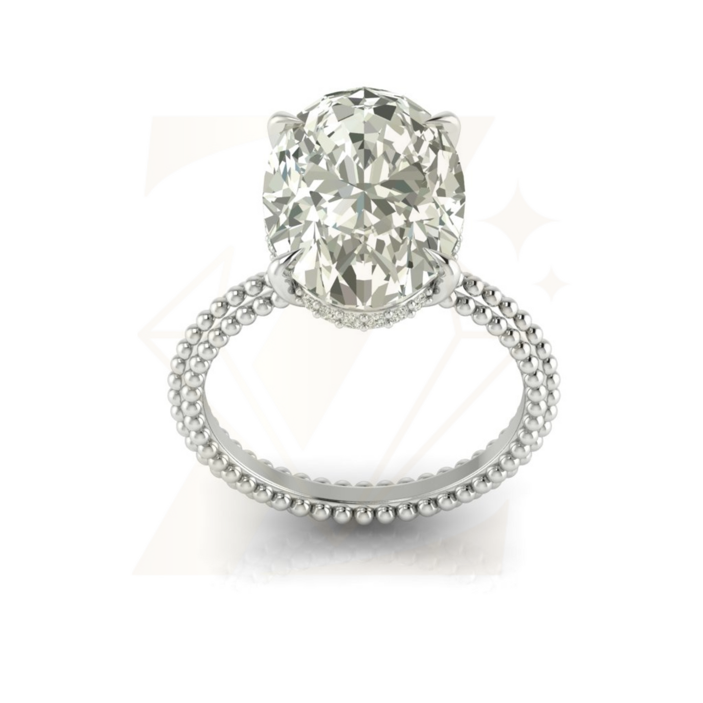 7.20 CTW Oval Cut Ring - Zuvelio.com