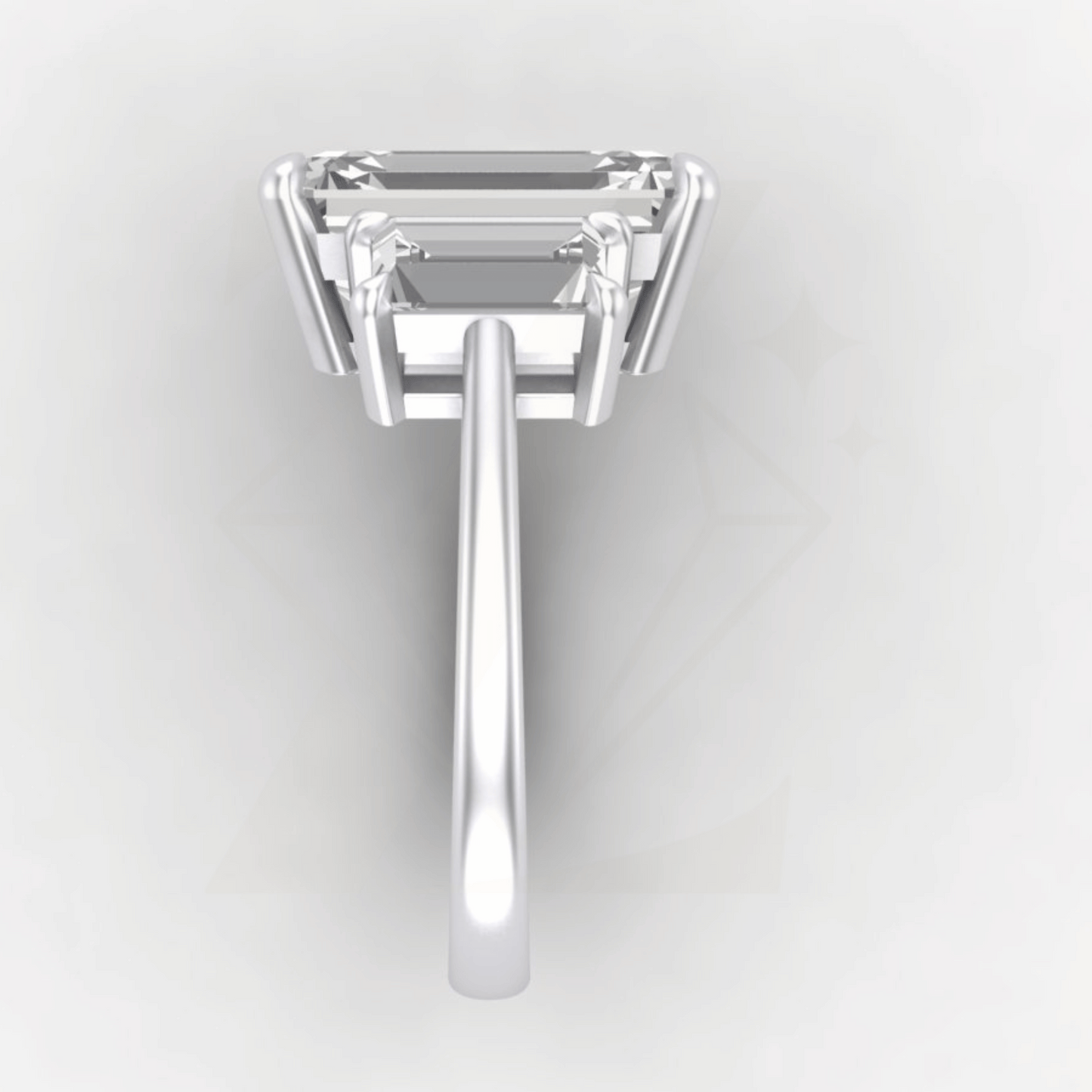 8.00 CTW Emerald Cut Ring - Zuvelio.com