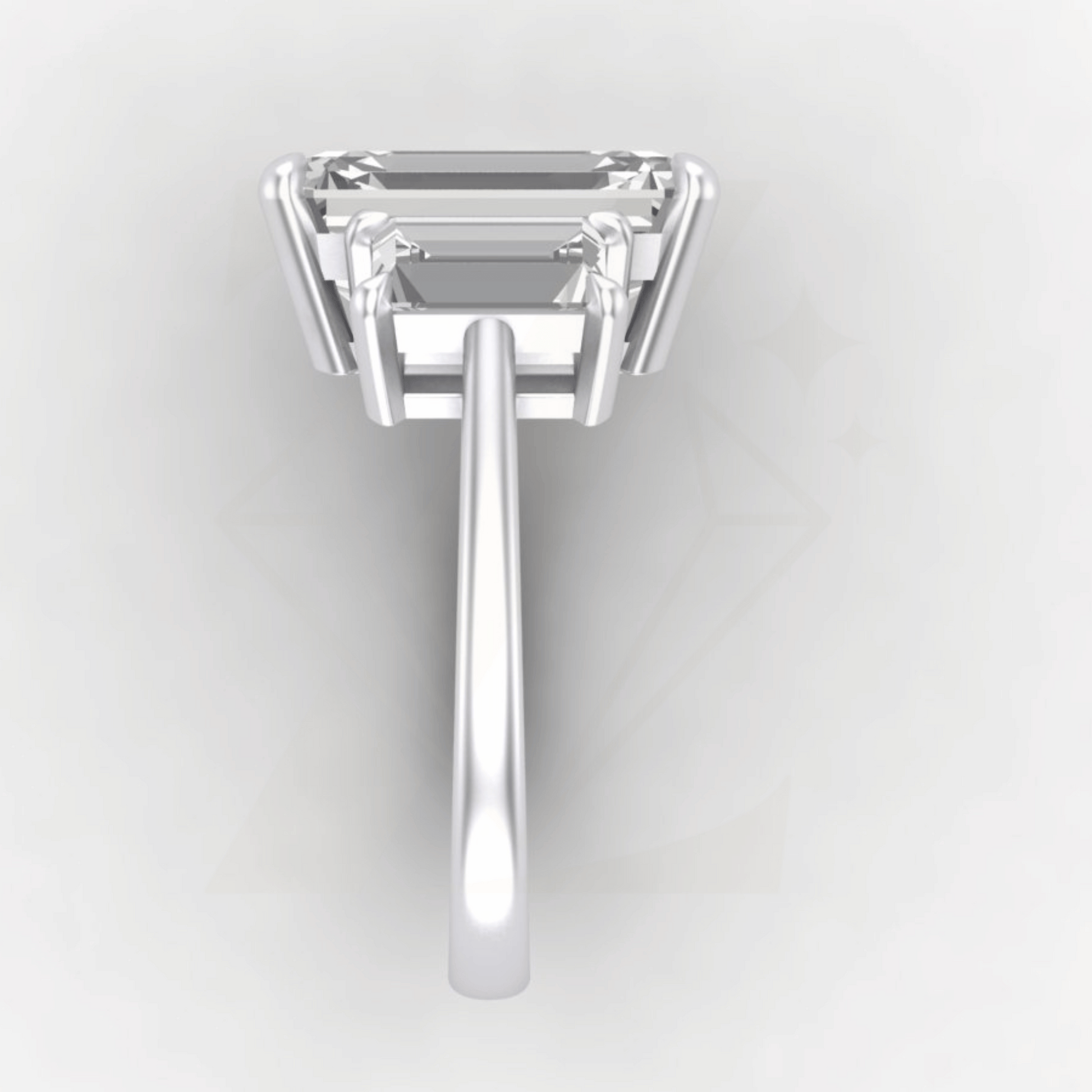 8.00 CTW Emerald Cut Ring - Zuvelio.com