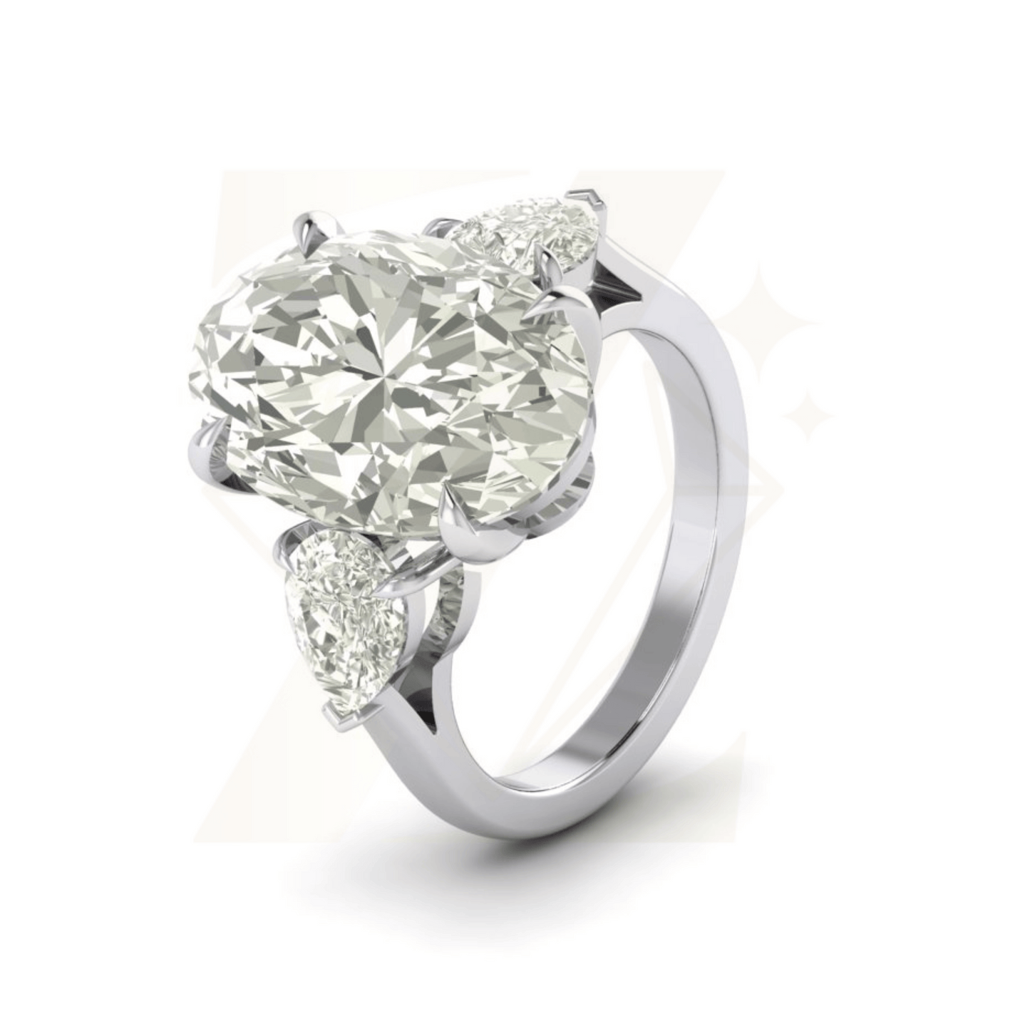 9.37 CTW Oval Cut Ring - Zuvelio.com